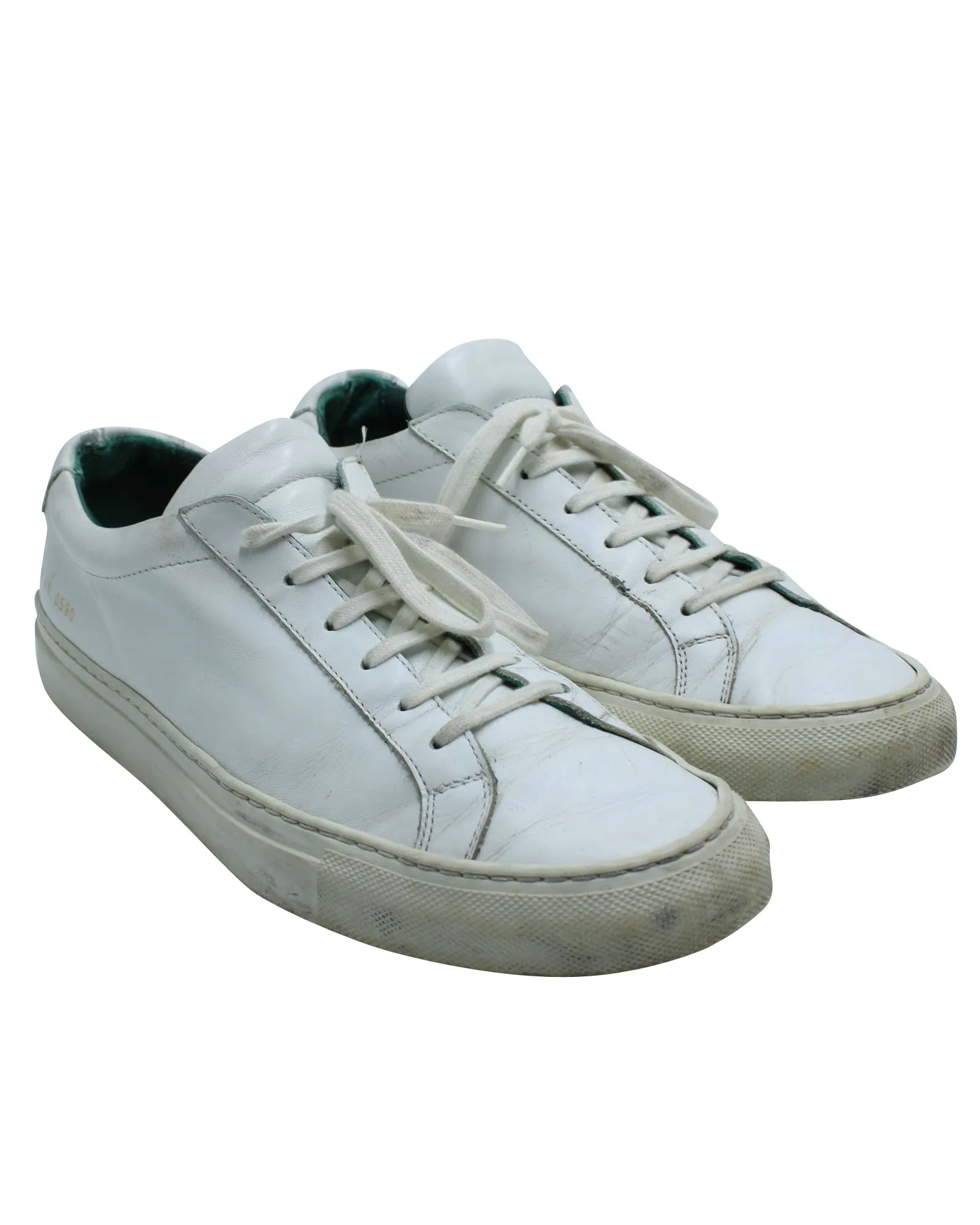 Common Projects Achilles Low Top Sneakers in White Leather