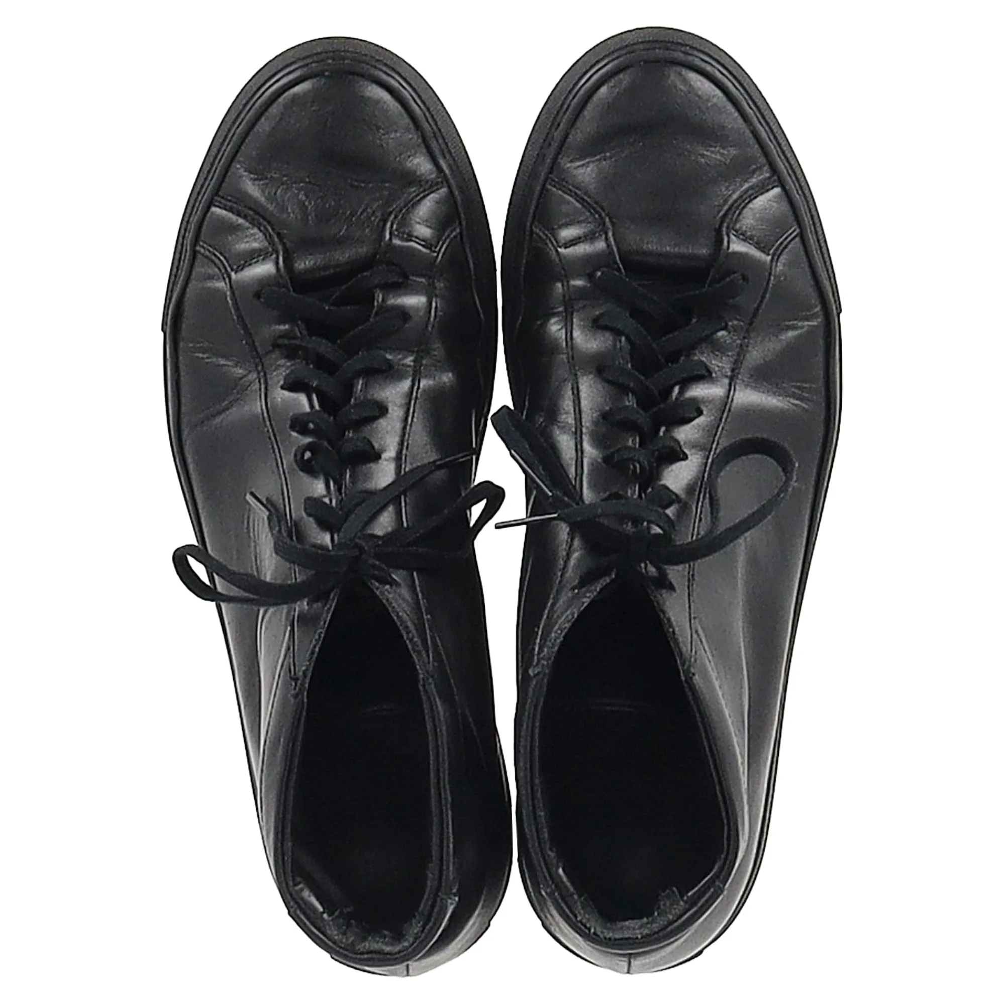 Common Projects Original Achilles High Sneakers in Black Leather