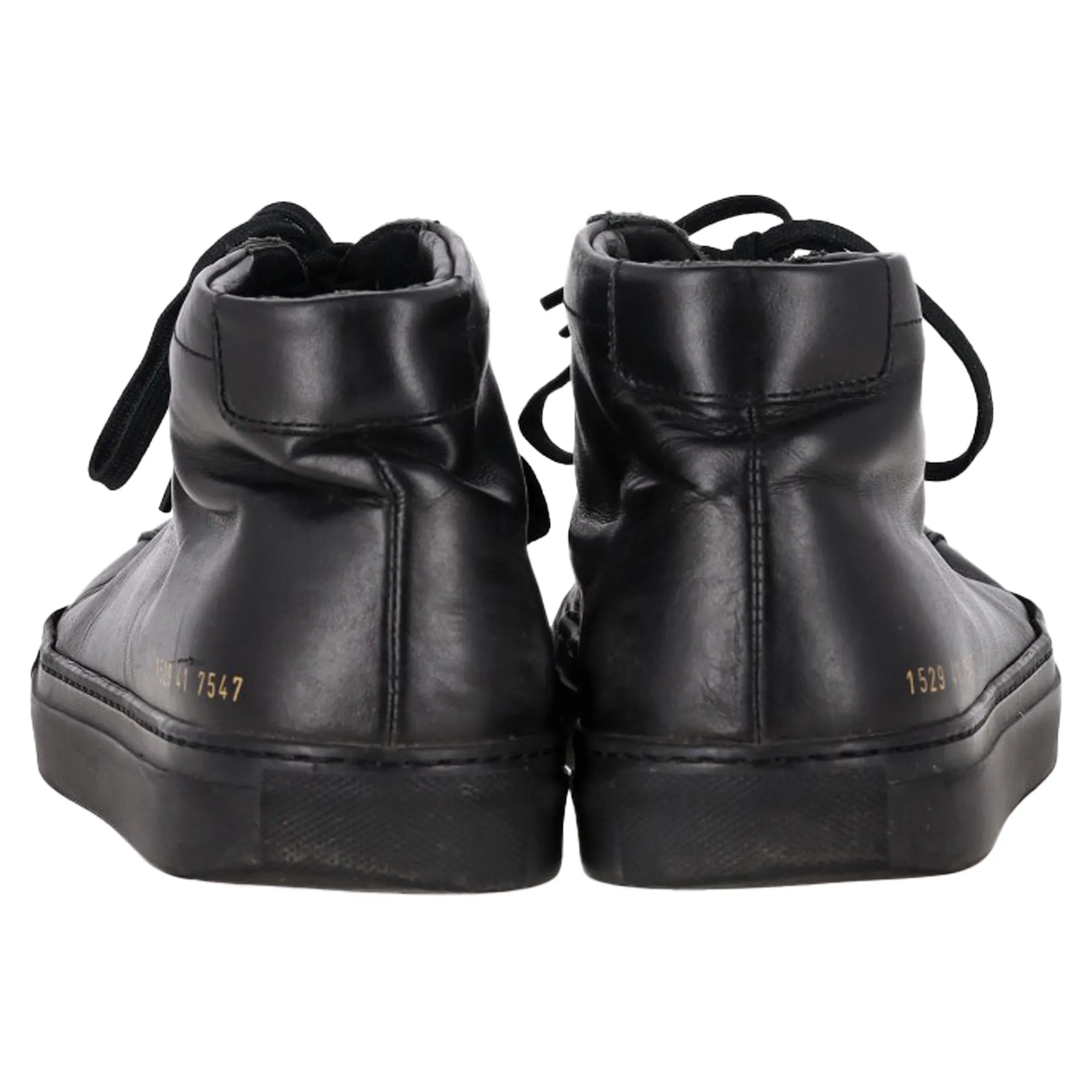 Common Projects Original Achilles High Sneakers in Black Leather