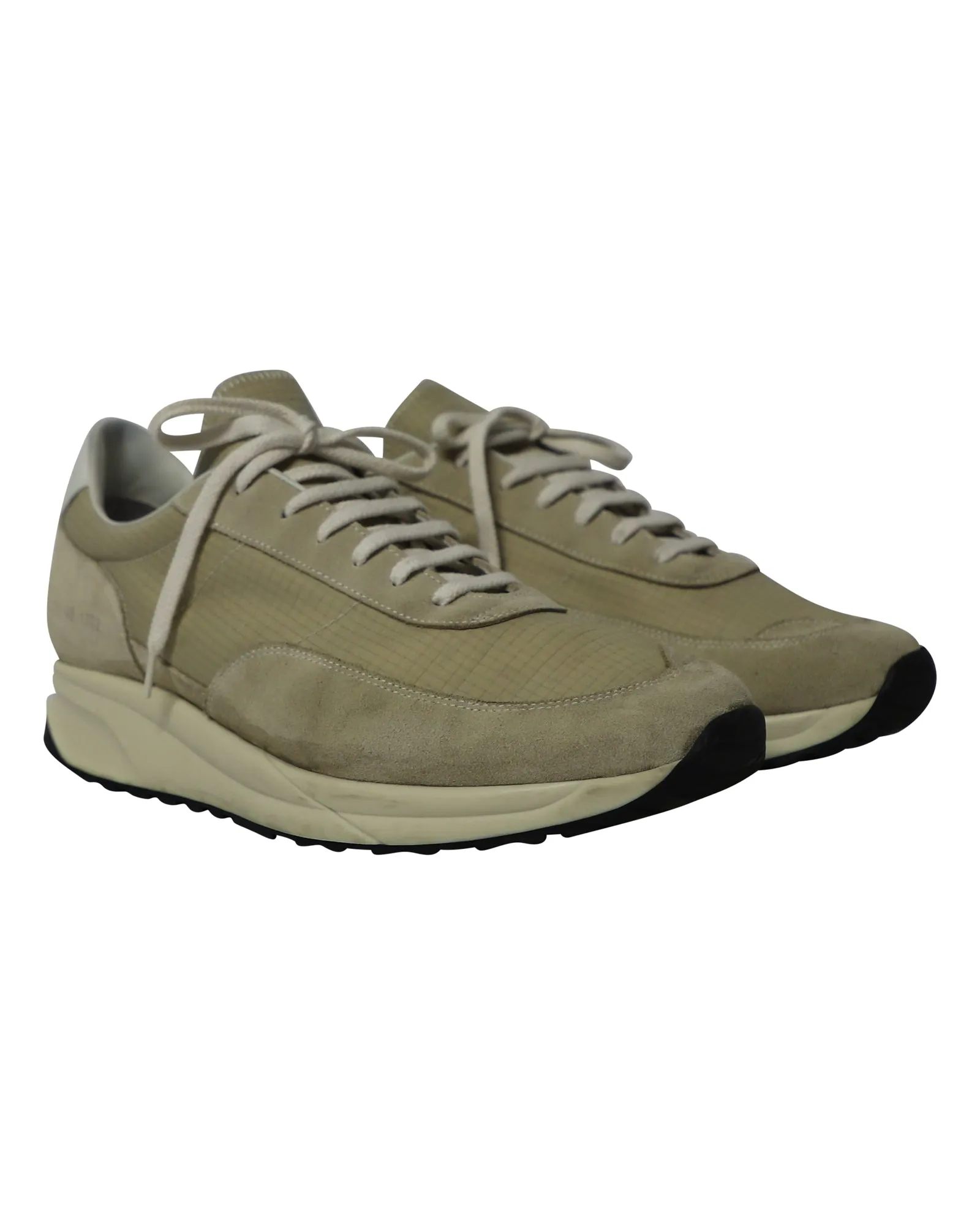 Common Projects Track 80 Sneakers in Khaki Suede
