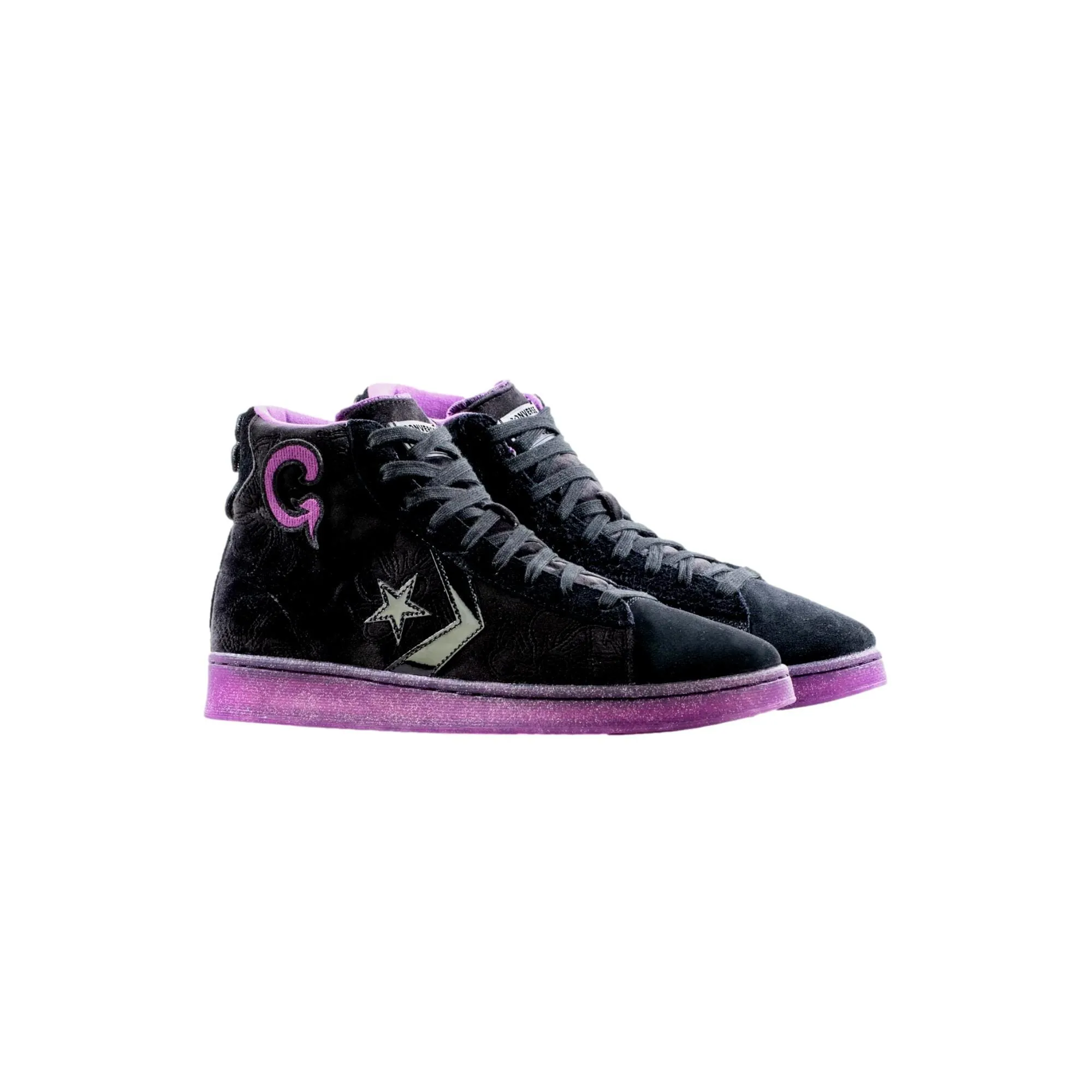 Converse Pro Leather HI Black/Black/Amaranth Purple  170645C Men's