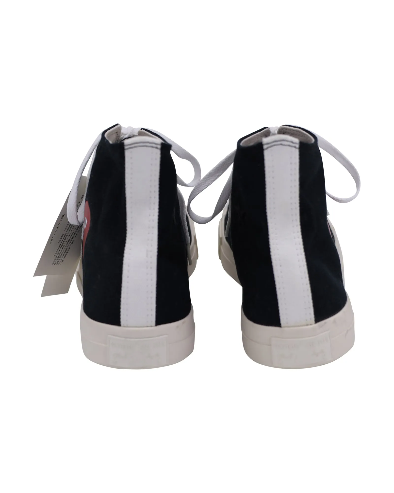 Converse x CDG Play Chuck Taylor High Cut Sneakers in Black Canvas
