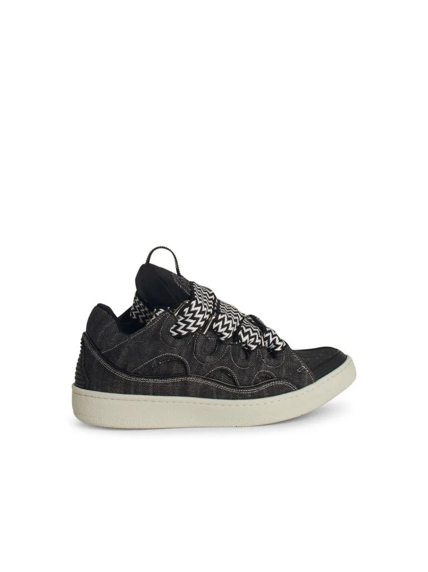 Curb' Black Denim Sneakers