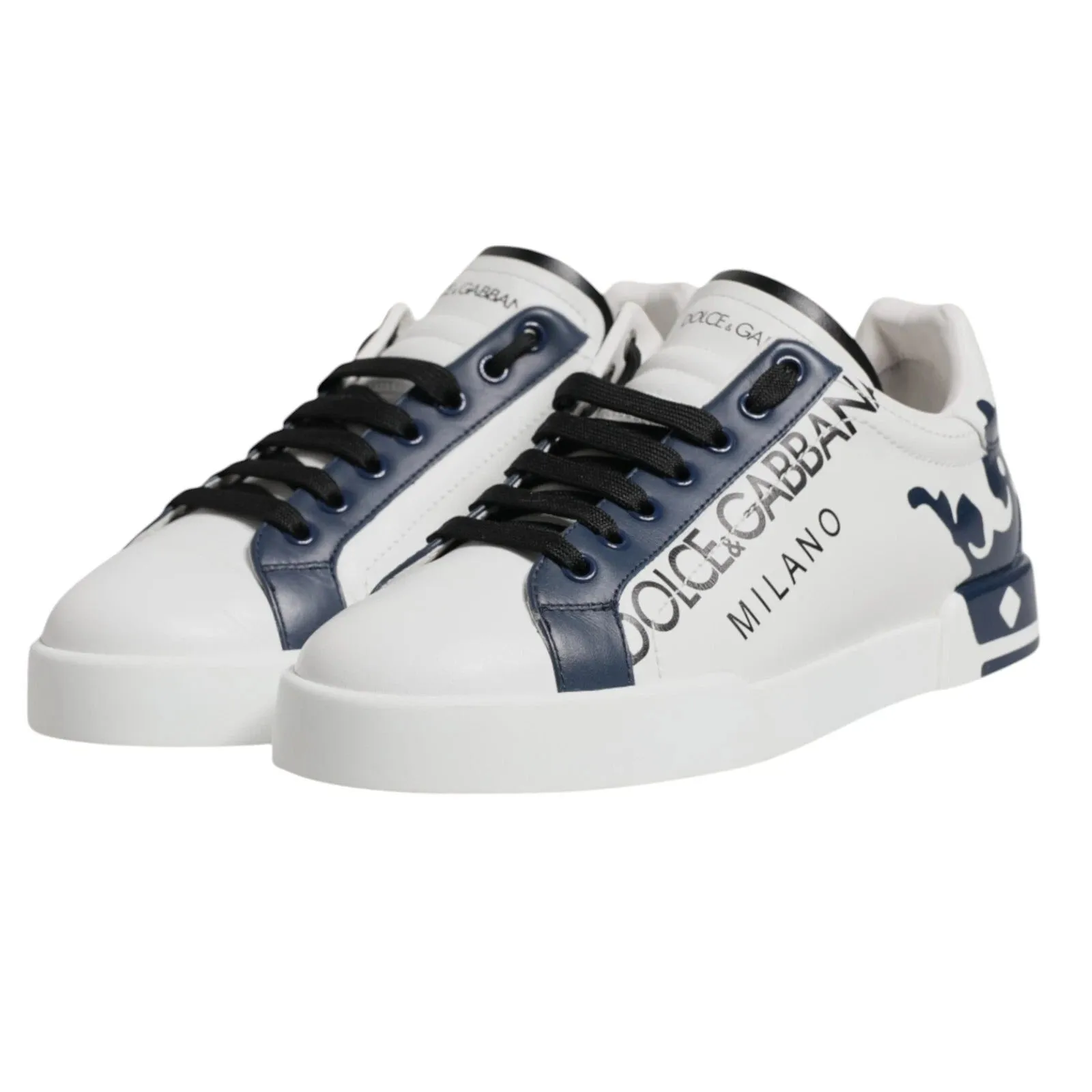 Dolce & Gabbana blue Crown Low Top Men Sneakers Men's Shoes (Pre-Owned)