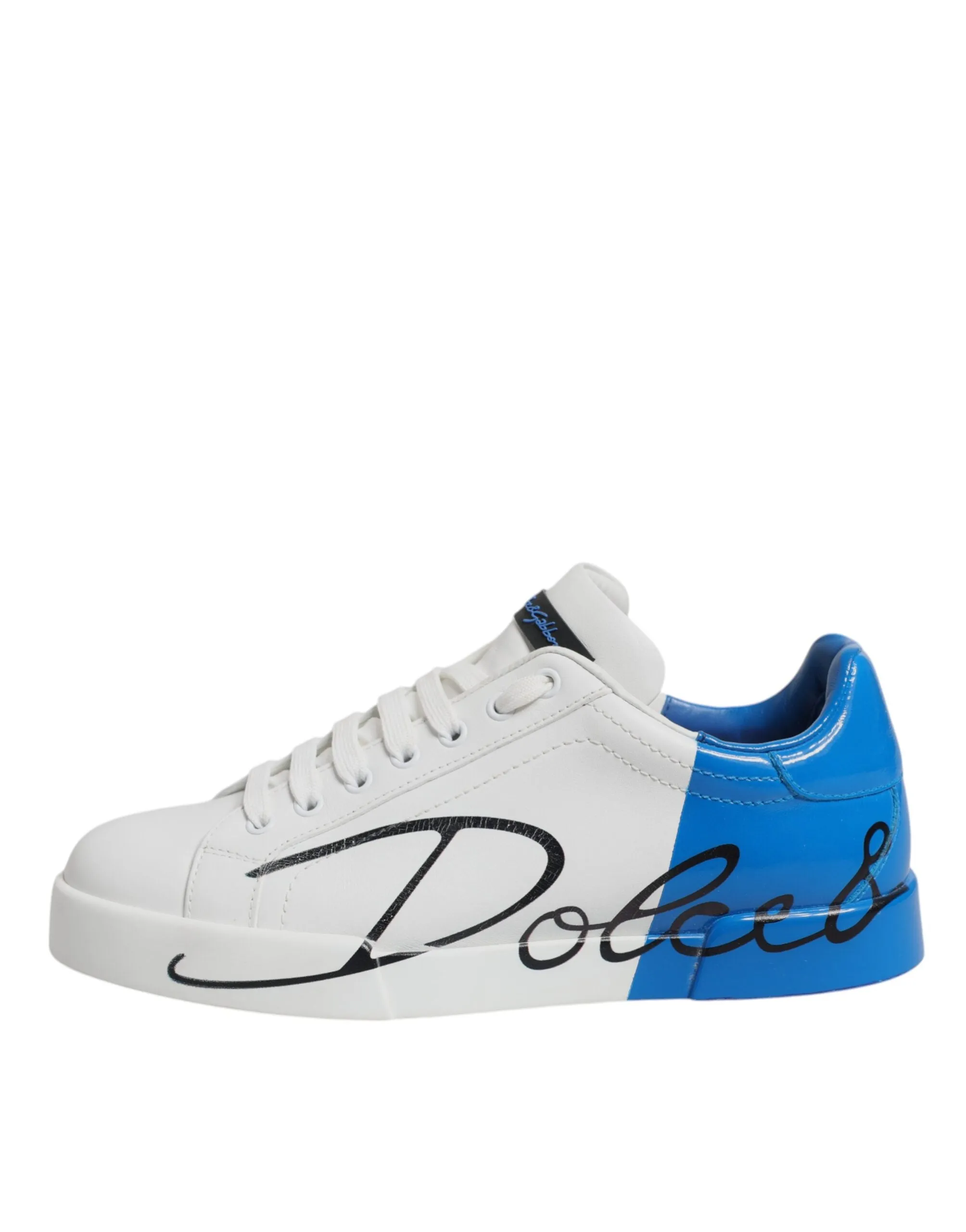 Dolce & Gabbana blue Leather Logo Low Top Sneakers Men's Shoes (Pre-Owned)