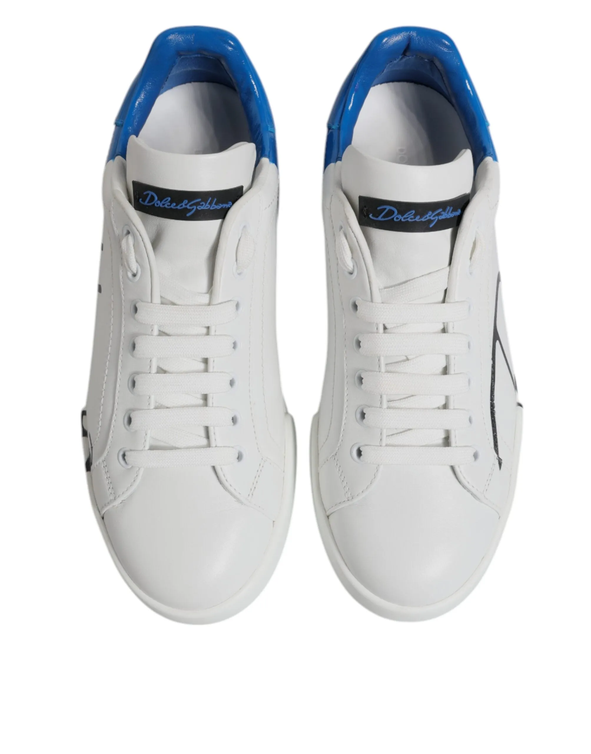 Dolce & Gabbana blue Leather Logo Low Top Sneakers Men's Shoes (Pre-Owned)