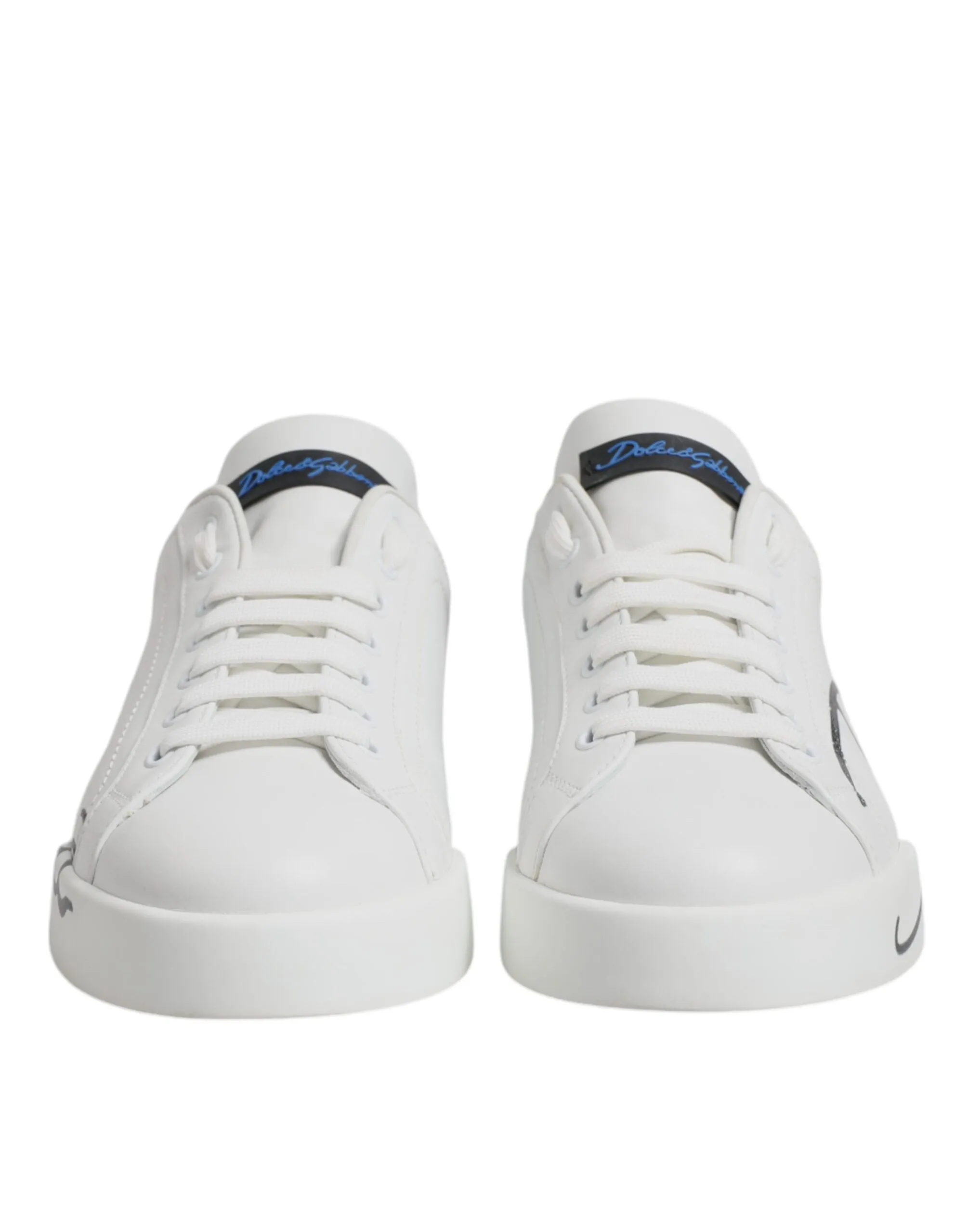 Dolce & Gabbana blue Leather Logo Low Top Sneakers Men's Shoes (Pre-Owned)