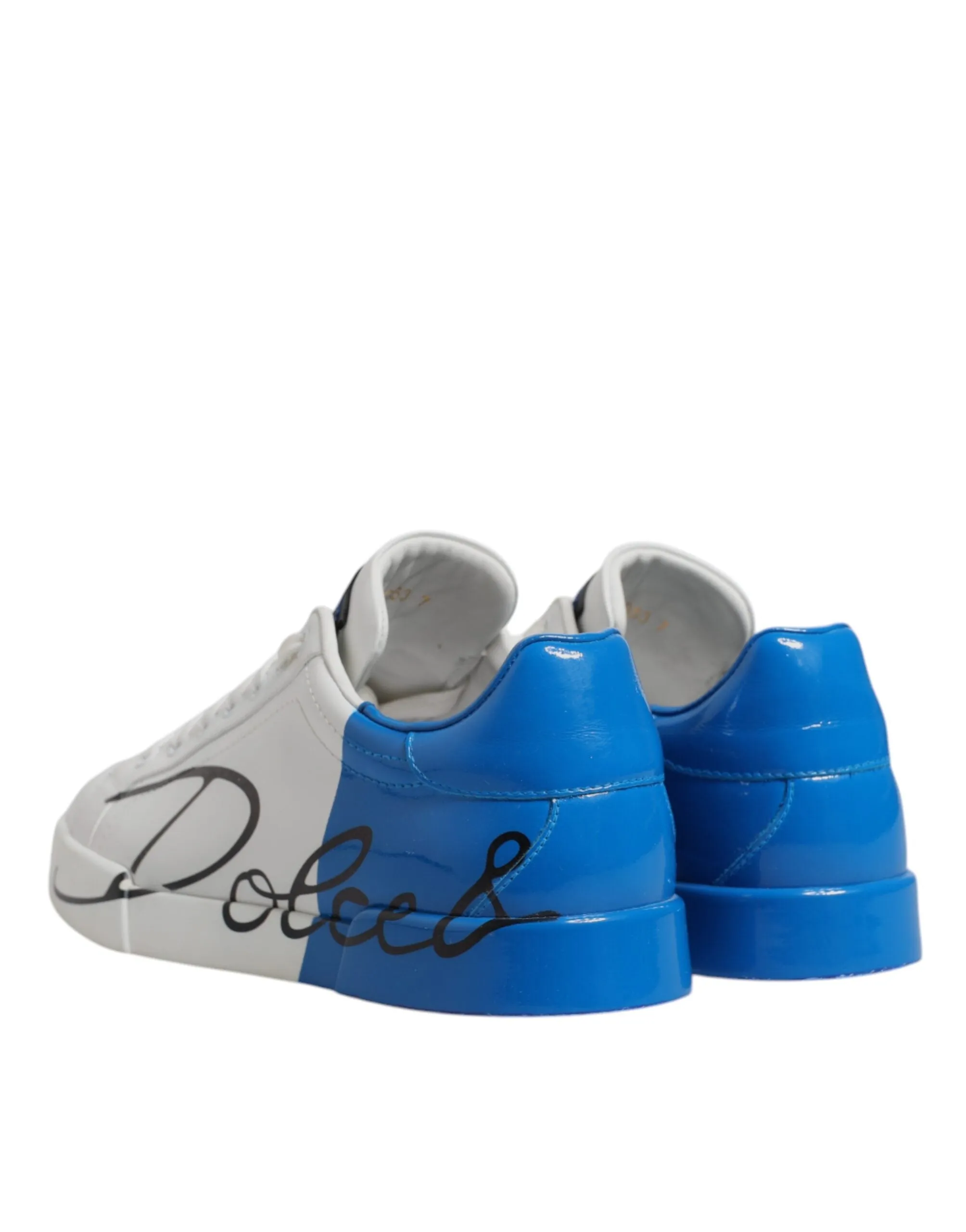 Dolce & Gabbana blue Leather Logo Low Top Sneakers Men's Shoes (Pre-Owned)
