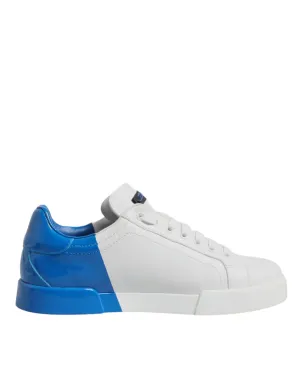 Dolce & Gabbana blue Leather Logo Low Top Sneakers Men's Shoes (Pre-Owned)