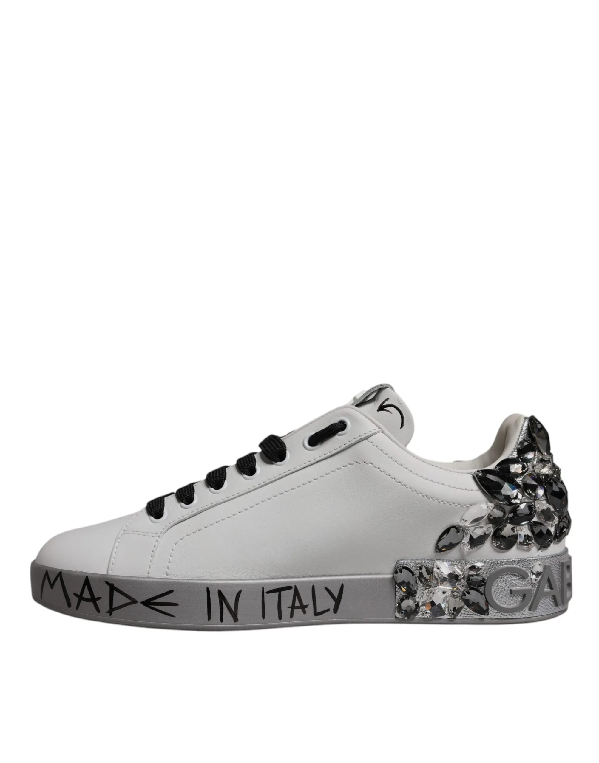 Dolce & Gabbana  Crystal Logo Portofino Sneakers Men's Shoes