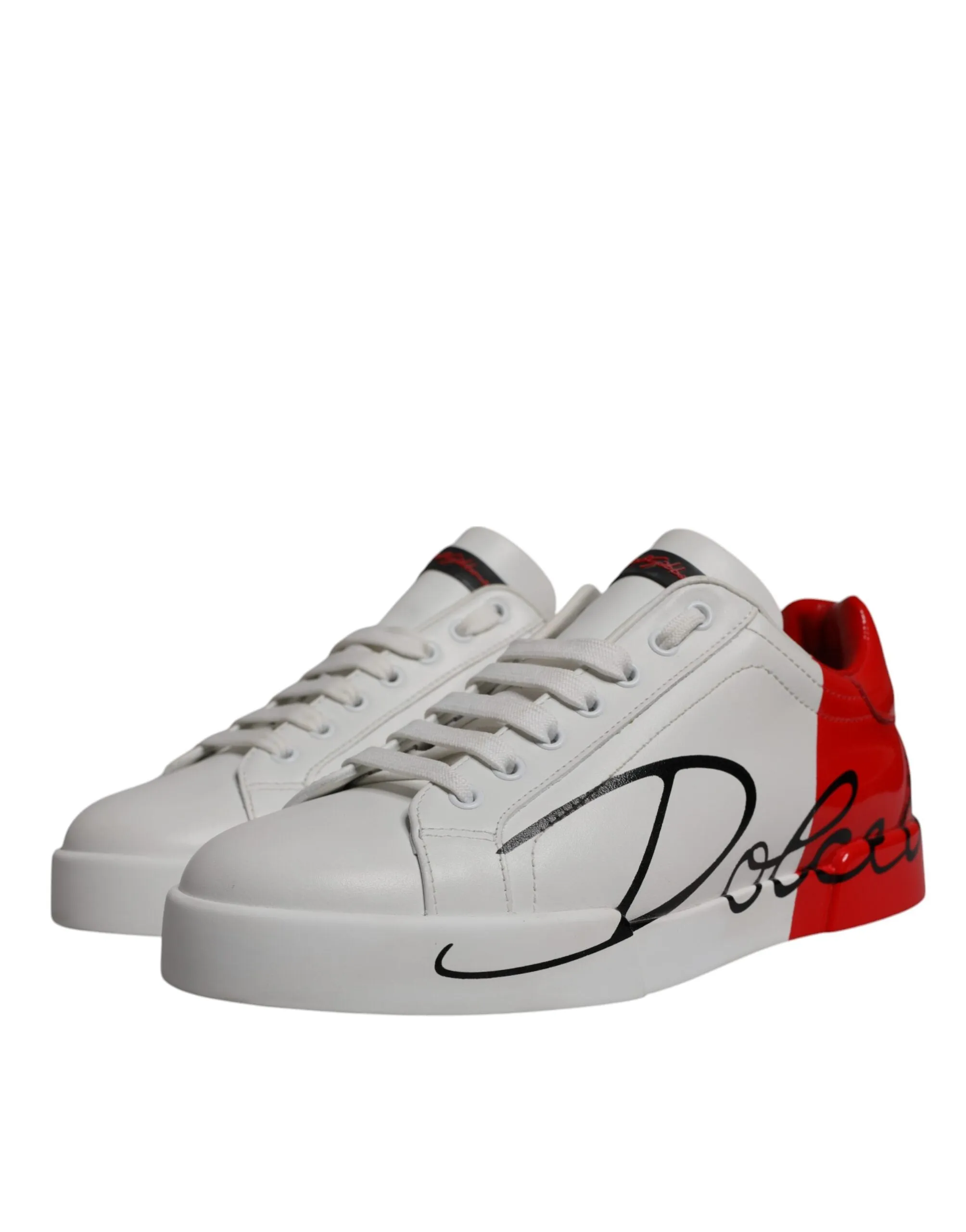 Dolce & Gabbana  Leather Logo Low Top Sneakers Men's Shoes (Pre-Owned)