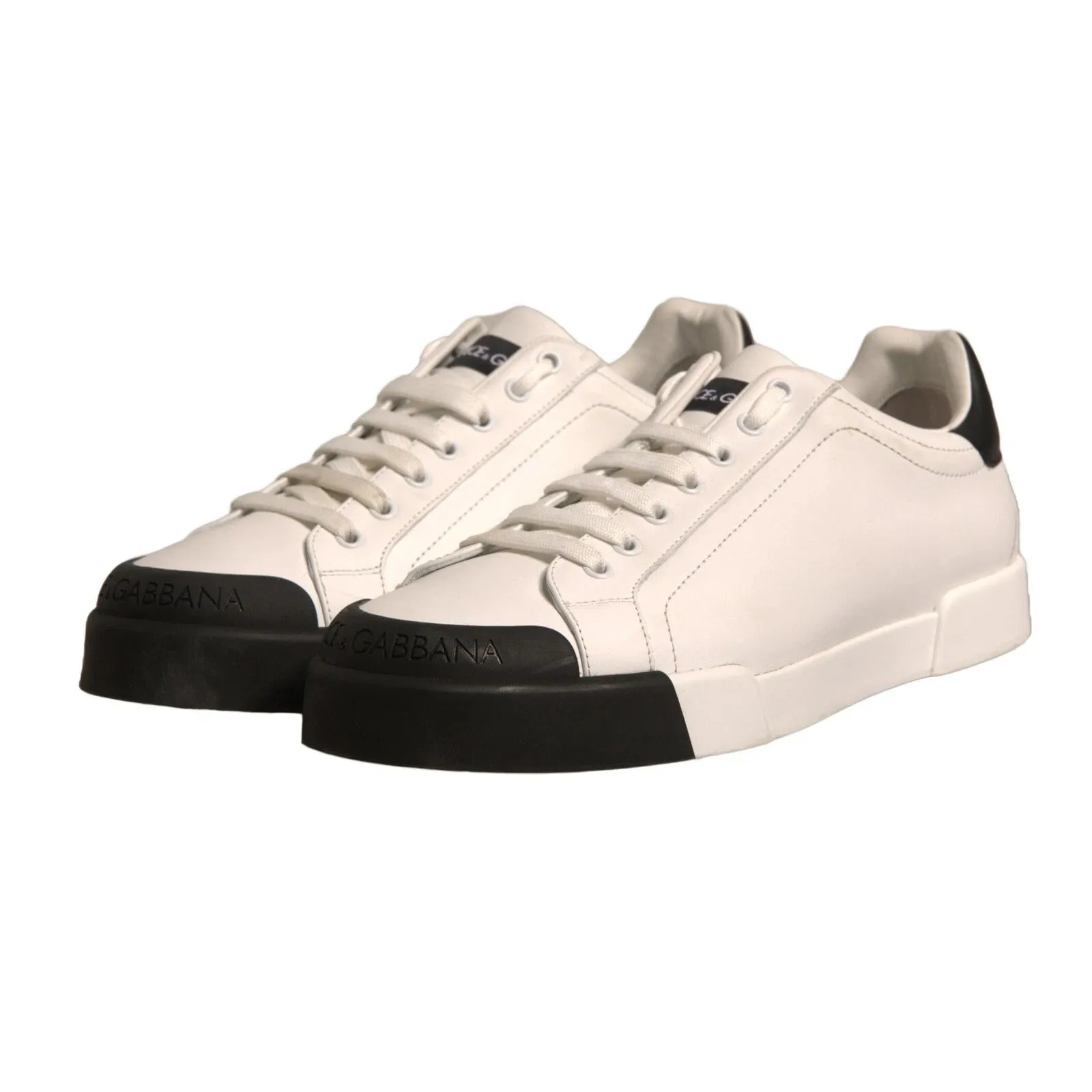 Dolce & Gabbana Leather Logo Portofino Sneakers Men's Shoes (Pre-Owned)
