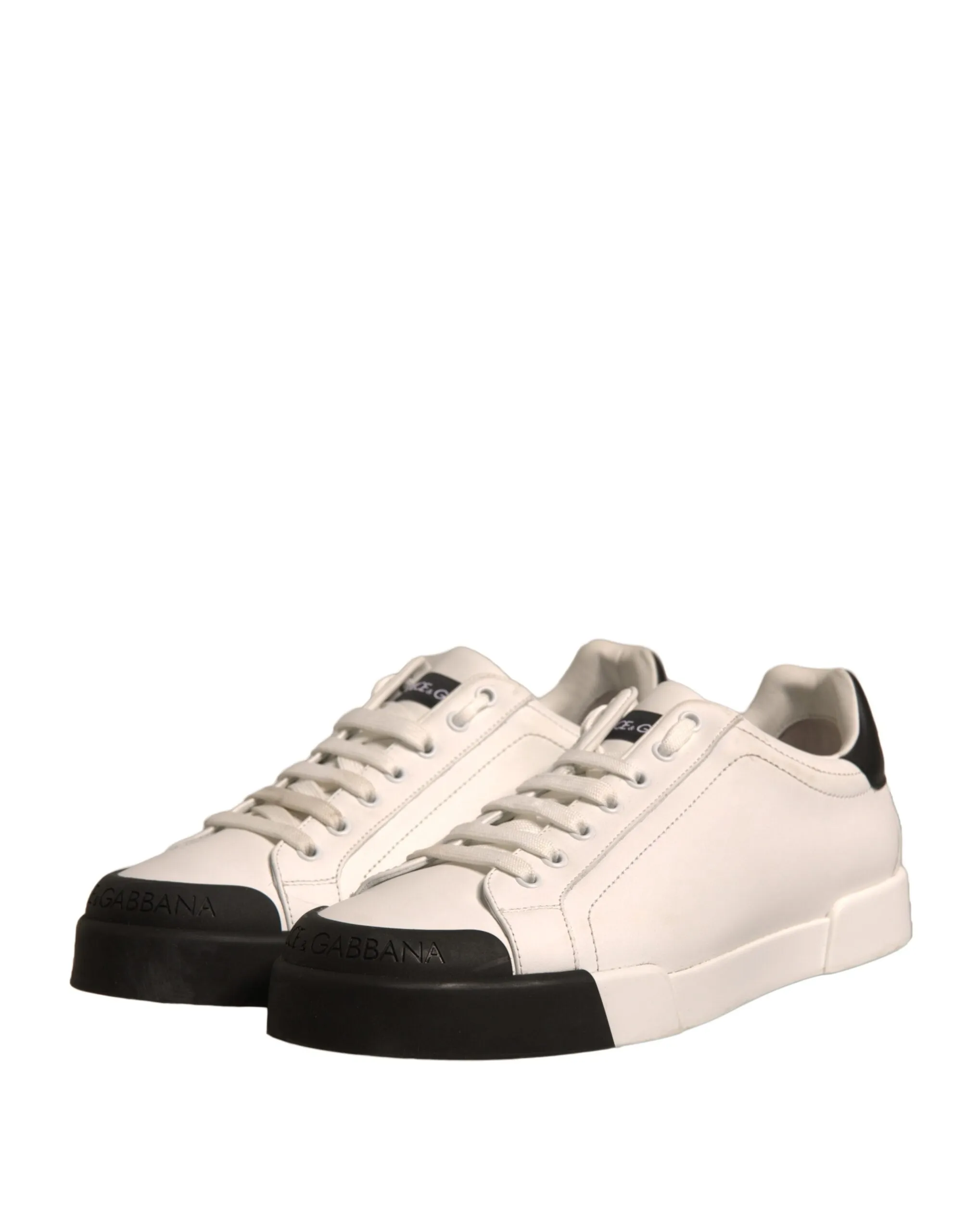 Dolce & Gabbana Leather Logo Portofino Sneakers Men's Shoes (Pre-Owned)