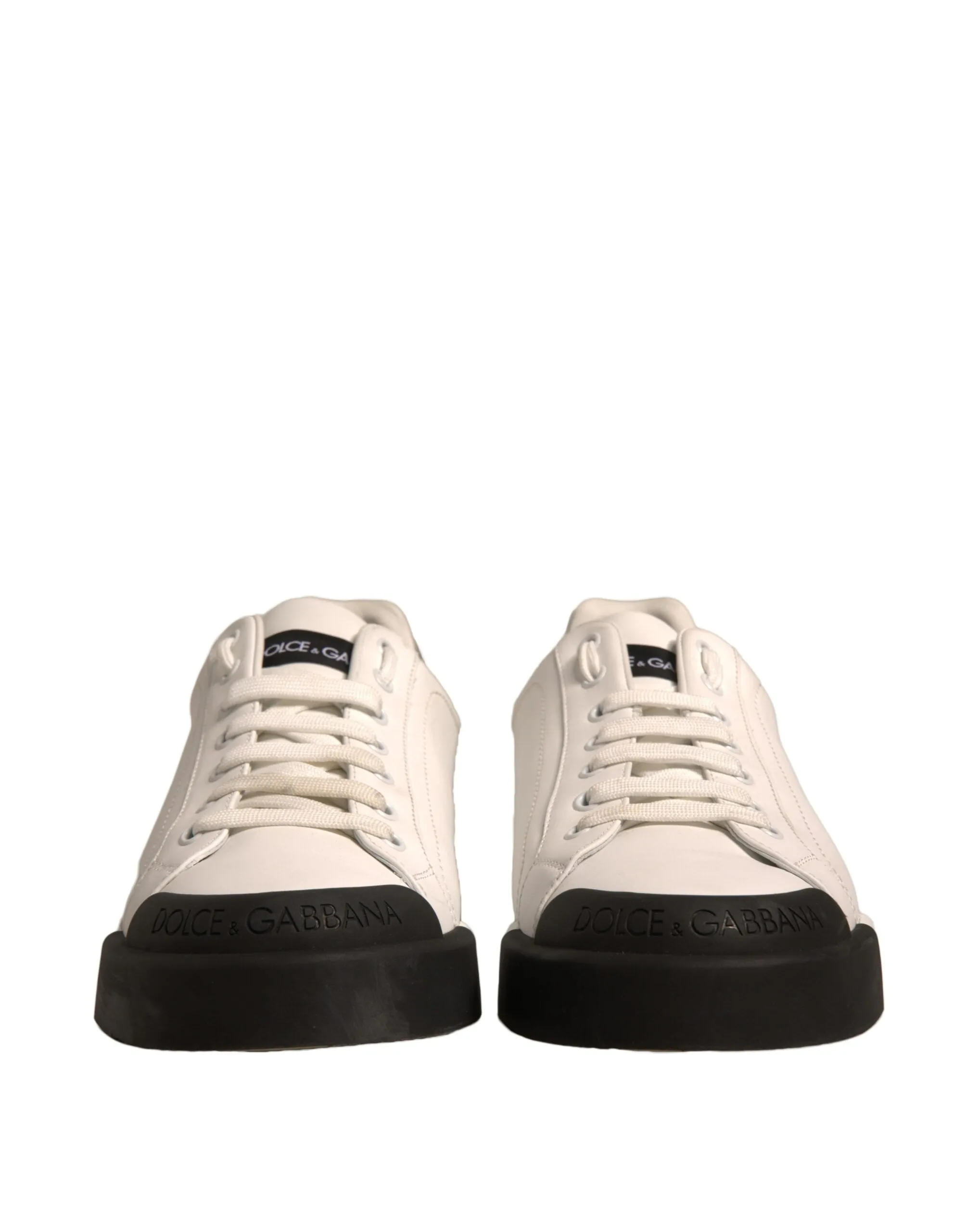 Dolce & Gabbana Leather Logo Portofino Sneakers Men's Shoes (Pre-Owned)