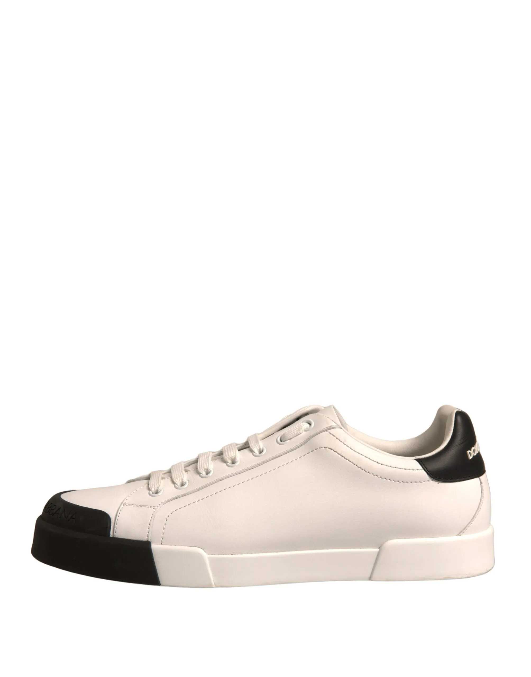 Dolce & Gabbana Leather Logo Portofino Sneakers Men's Shoes (Pre-Owned)