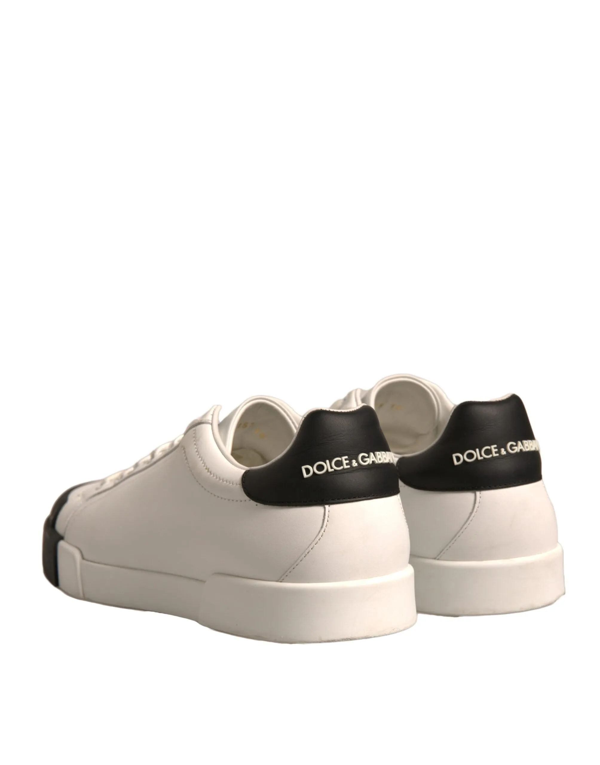 Dolce & Gabbana Leather Logo Portofino Sneakers Men's Shoes (Pre-Owned)