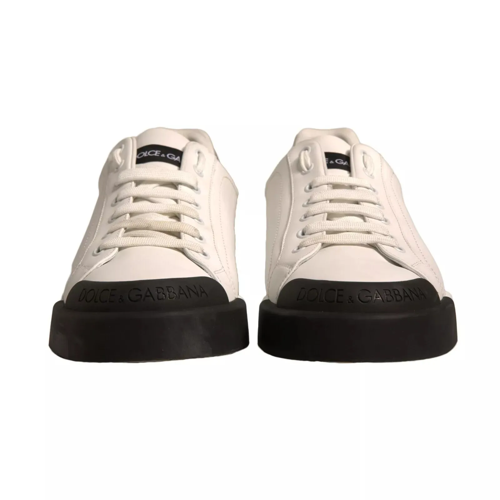 Dolce & Gabbana Leather Logo Portofino Sneakers Men's Shoes (Pre-Owned)