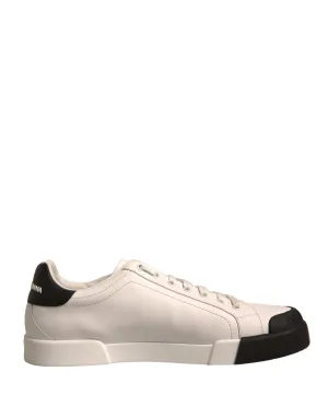 Dolce & Gabbana Leather Logo Portofino Sneakers Men's Shoes (Pre-Owned)
