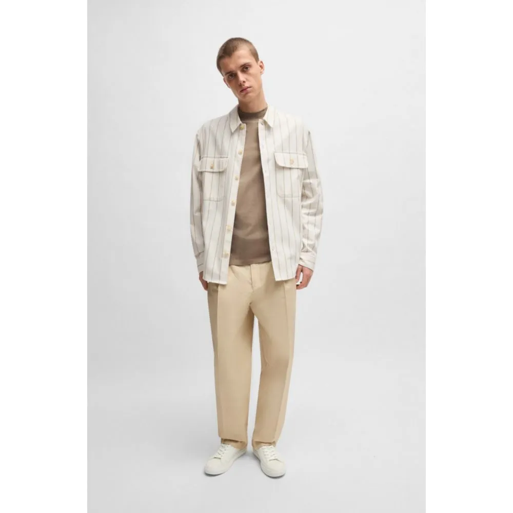 Faux-leather trainers with tonal monograms