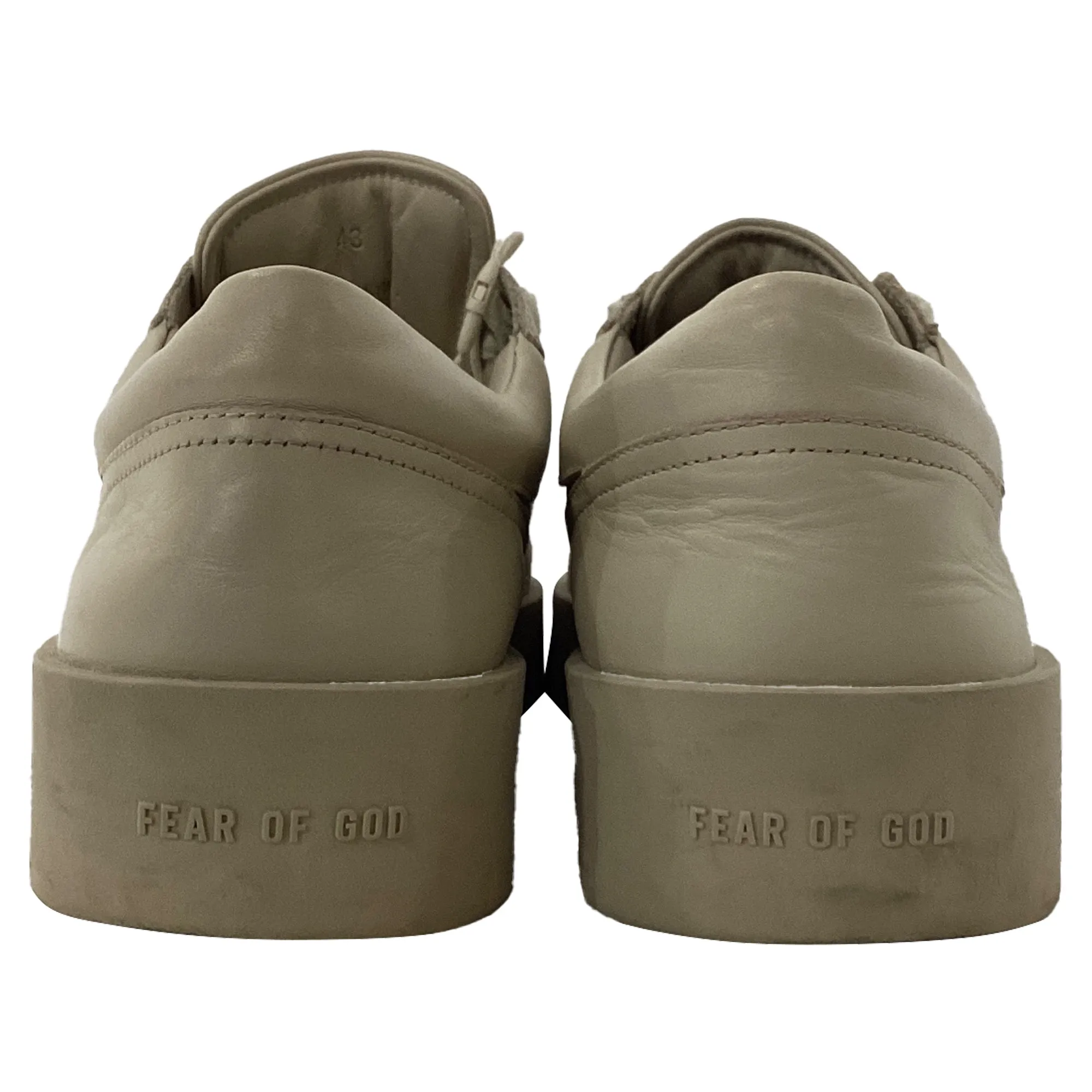 Fear of God Vintage Tennis Low Top Sneakers in Light Beige Leather