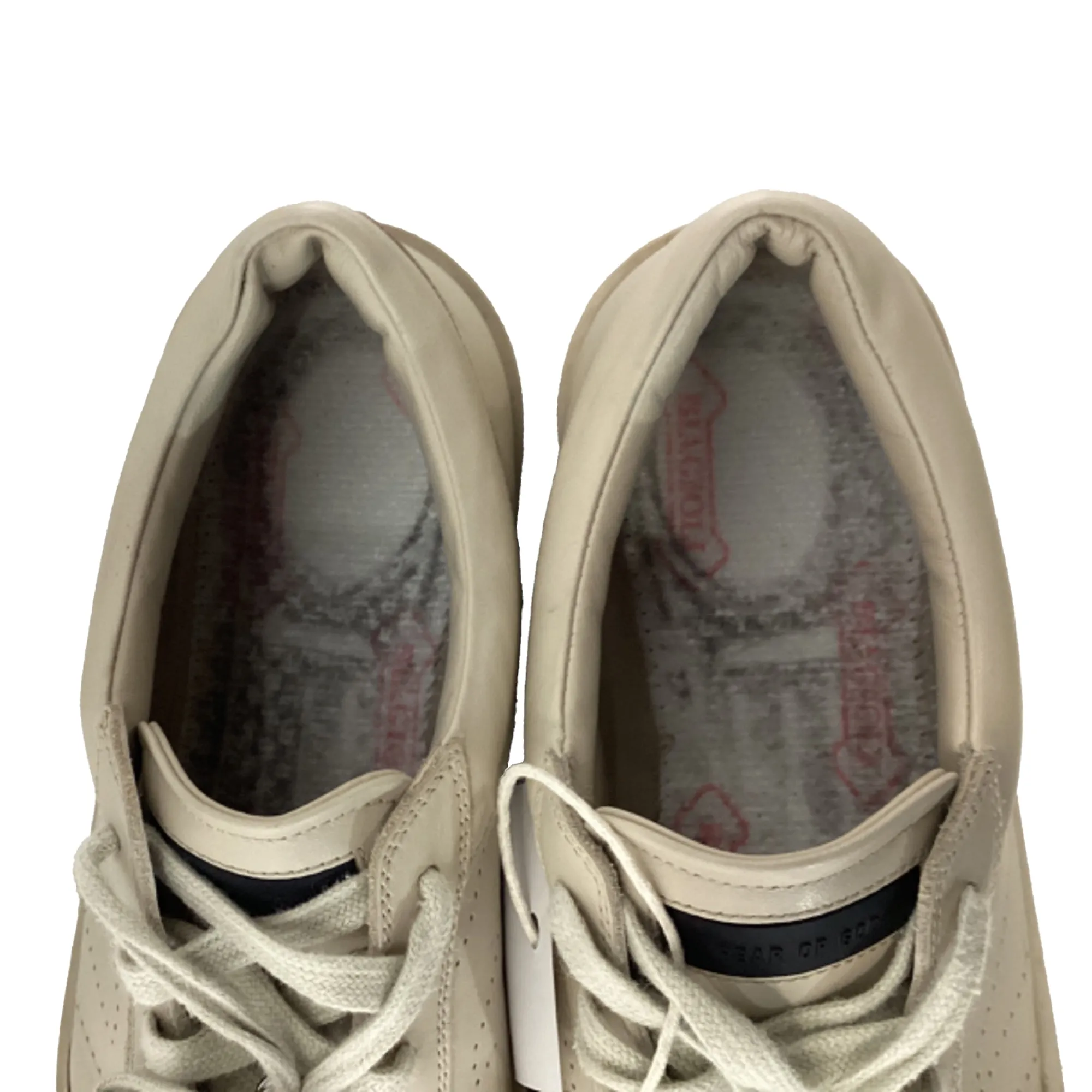 Fear of God Vintage Tennis Low Top Sneakers in Light Beige Leather