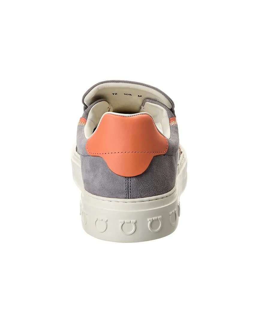 Ferragamo Borg 5 Suede & Leather Sneaker