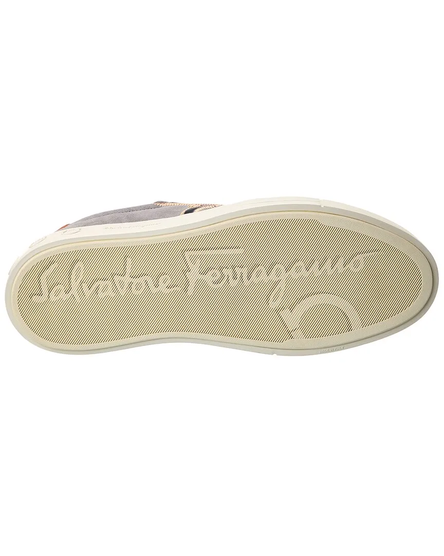 Ferragamo Borg 5 Suede & Leather Sneaker