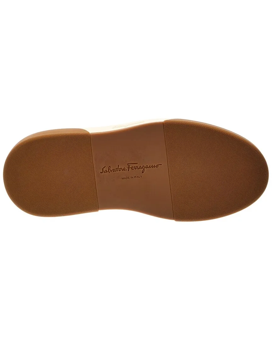 Ferragamo Cassina Croc-Embossed Leather Sandal