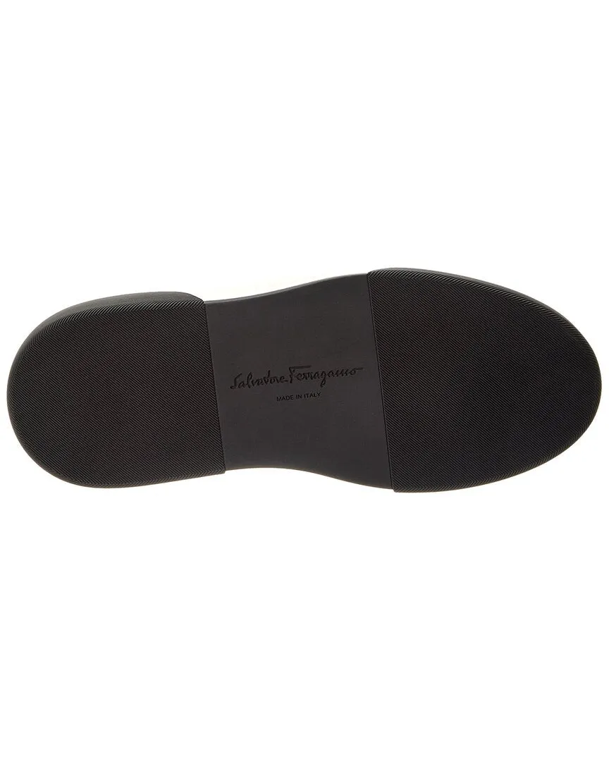 Ferragamo Cassina Saddle Leather Sneaker