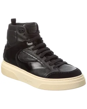 Ferragamo Leather High-Top Sneaker