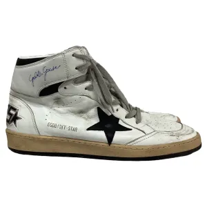 Golden Goose Sky-Star High-Top Sneakers in White Leather