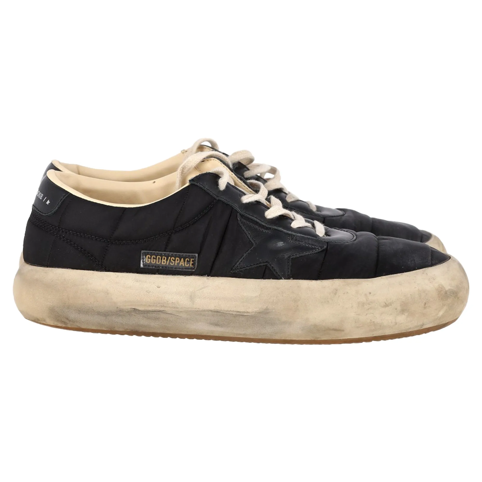 Golden Goose Space Star Sneakers in Black Nylon