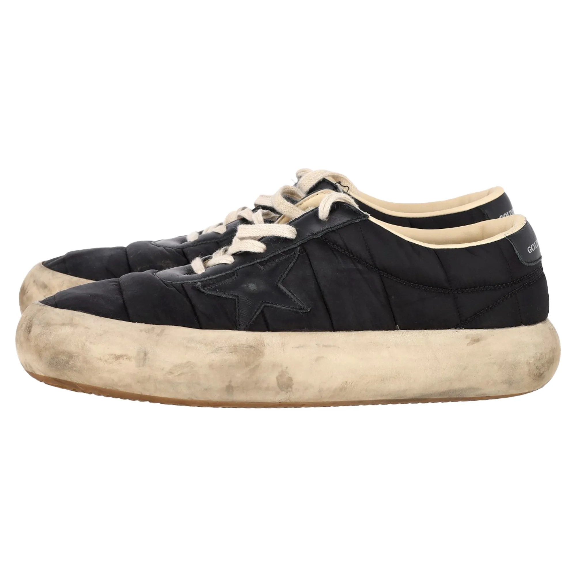 Golden Goose Space Star Sneakers in Black Nylon