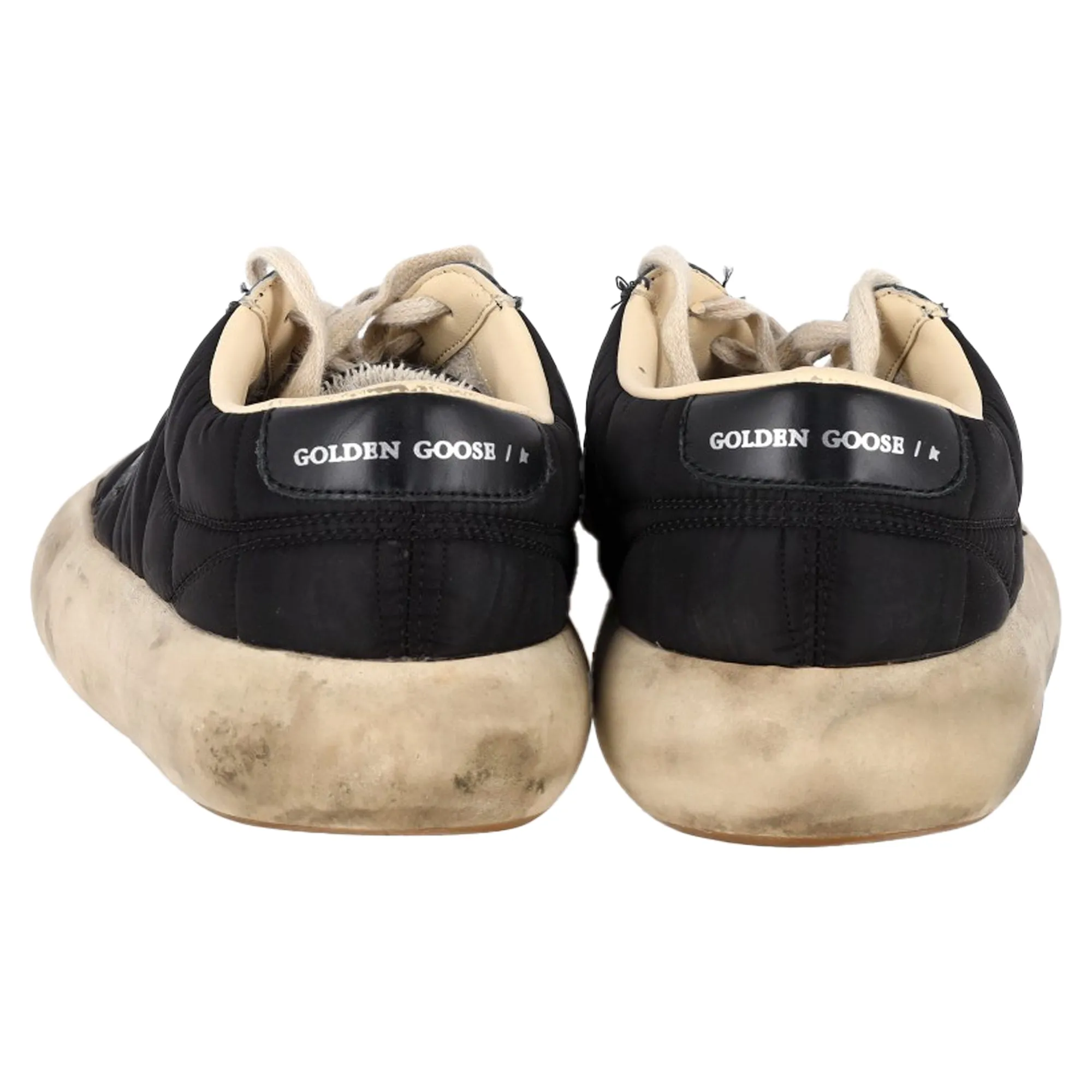 Golden Goose Space Star Sneakers in Black Nylon