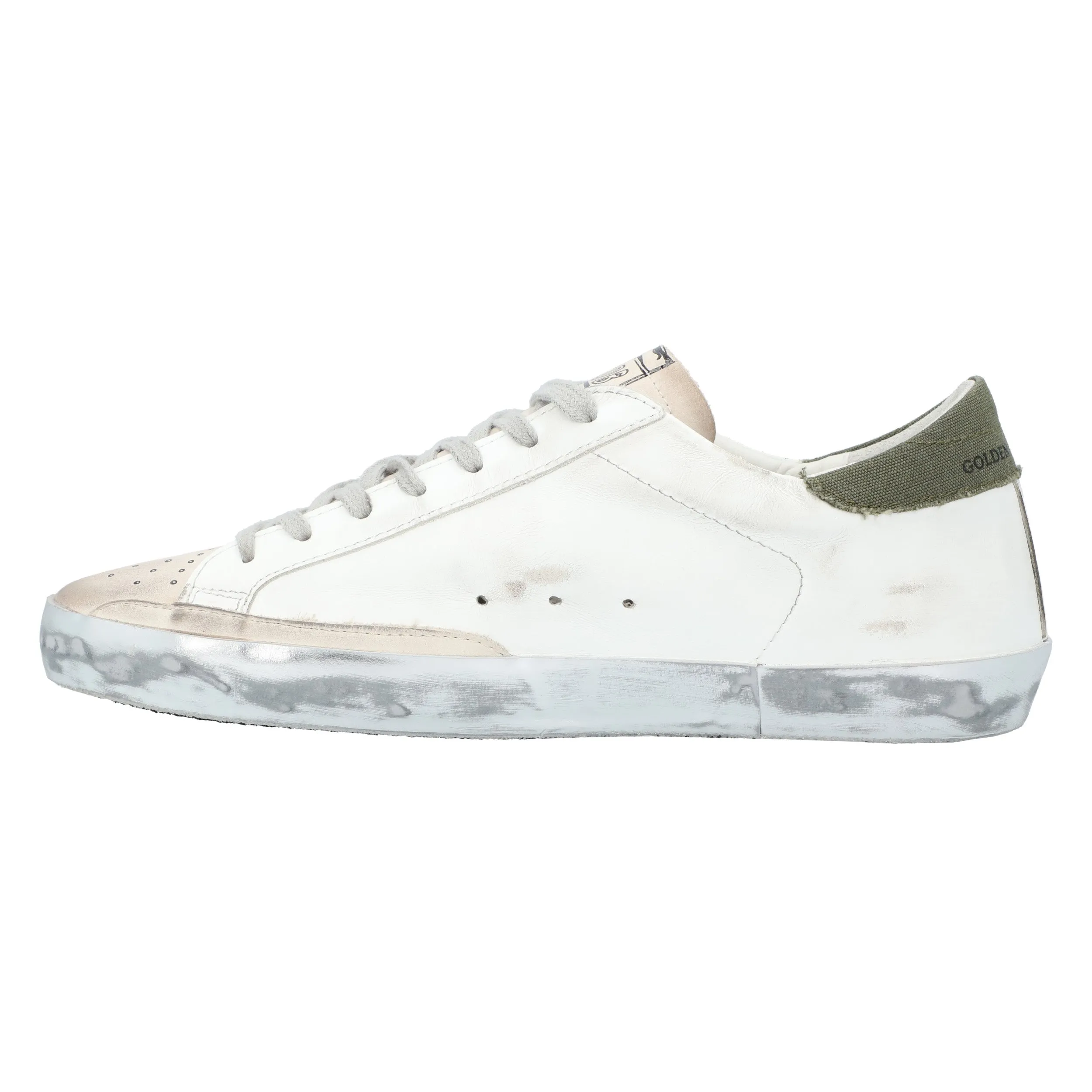 Golden Goose white Super-Star low top leather sneakers
