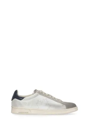 Grey Leather Boxer Sneakers
