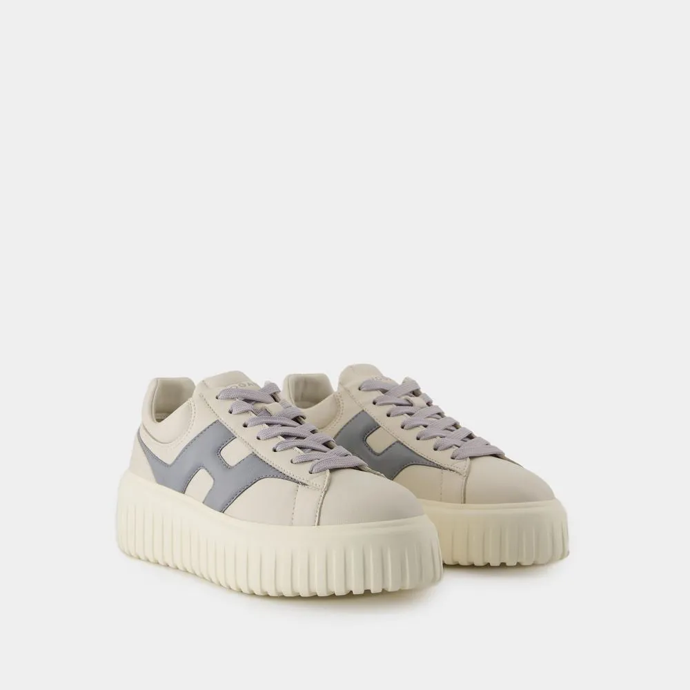H Stripes Sneakers - Leather - Beige