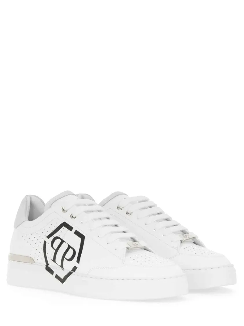 High-Quality Cow Leather Sneakers With Logo