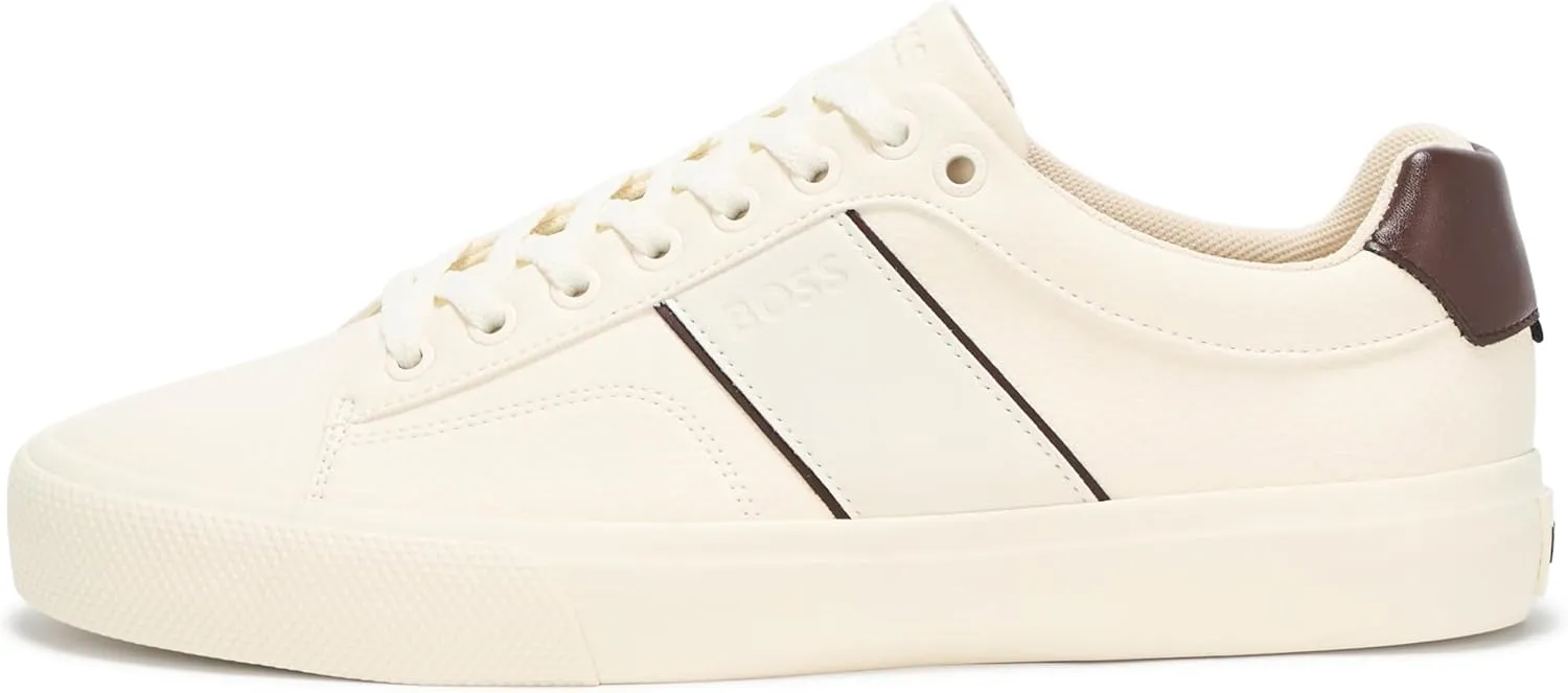 Hugo Boss Men's Aiden Tennis Sneaker, Cream