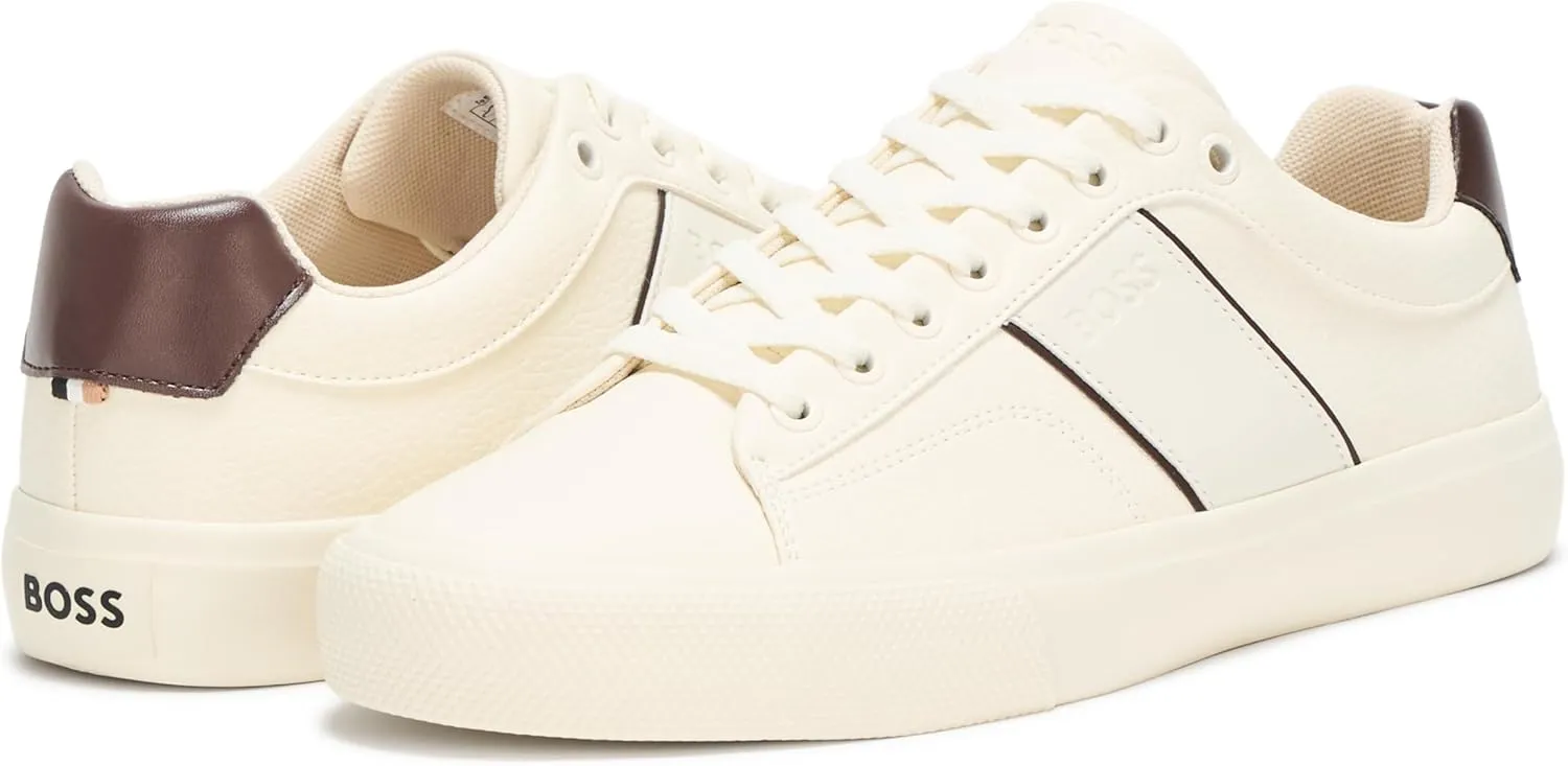 Hugo Boss Men's Aiden Tennis Sneaker, Cream