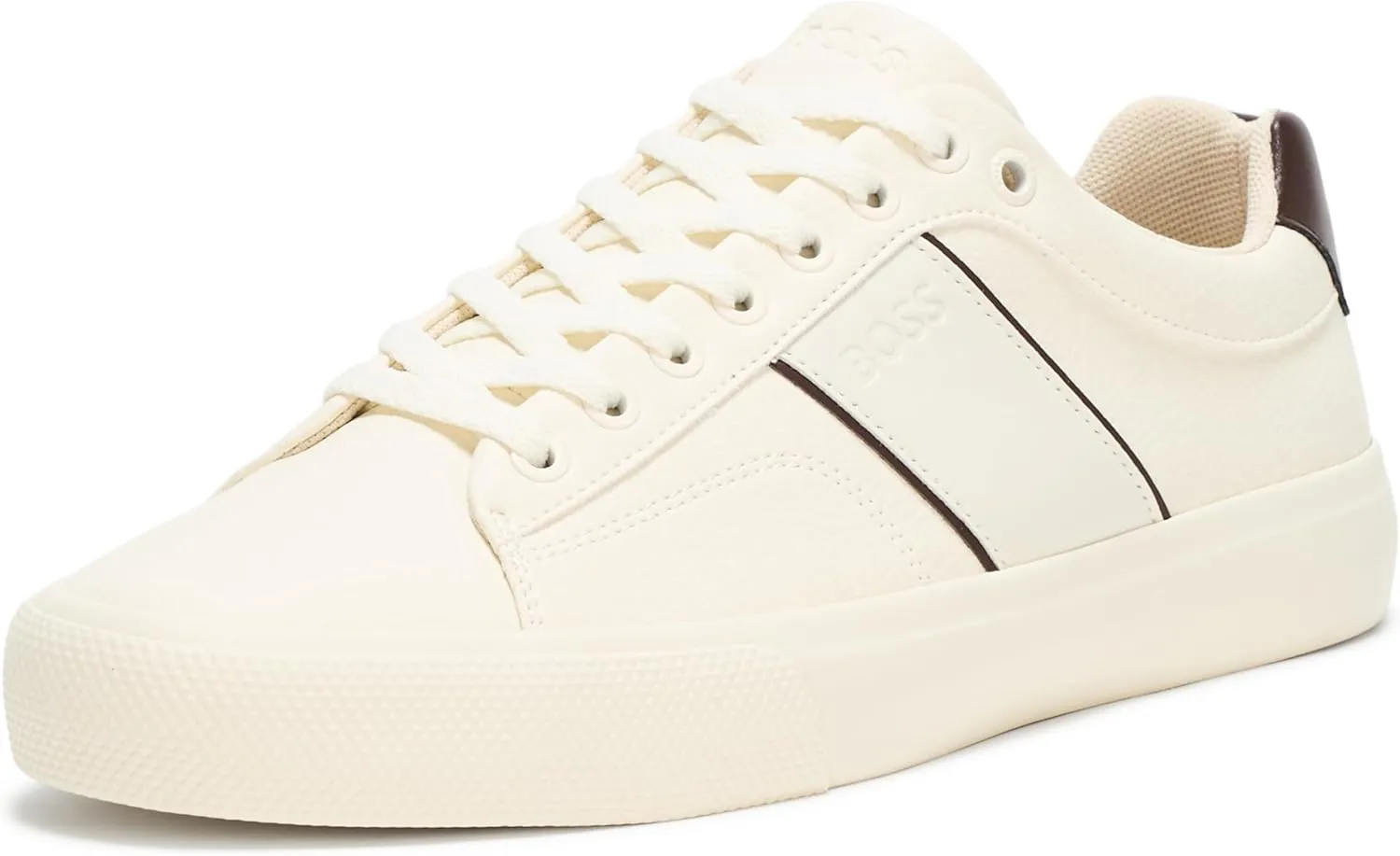 Hugo Boss Men's Aiden Tennis Sneaker, Cream