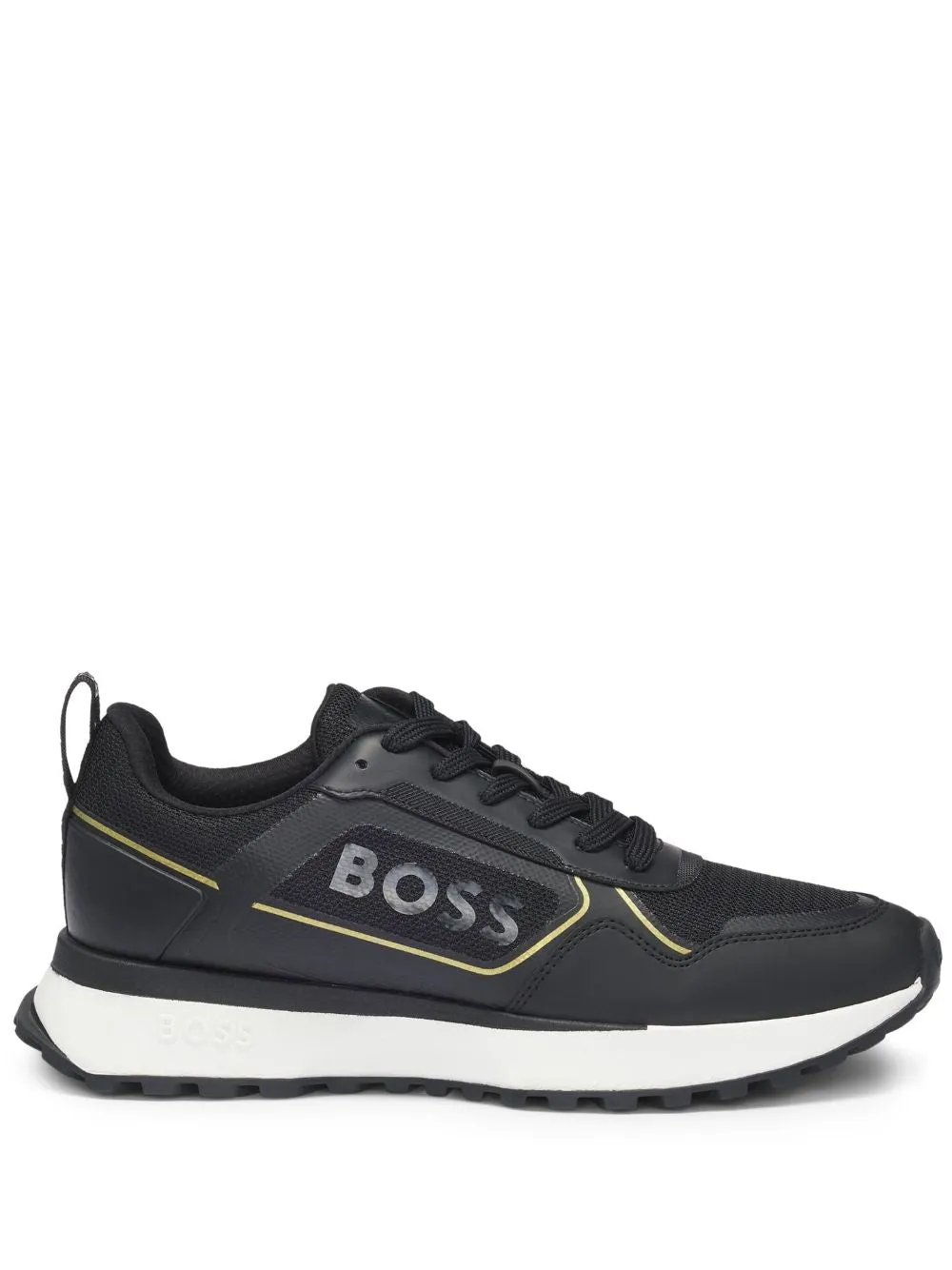 Hugo Boss Men's Jonah Running Sneaker, Black/Gold