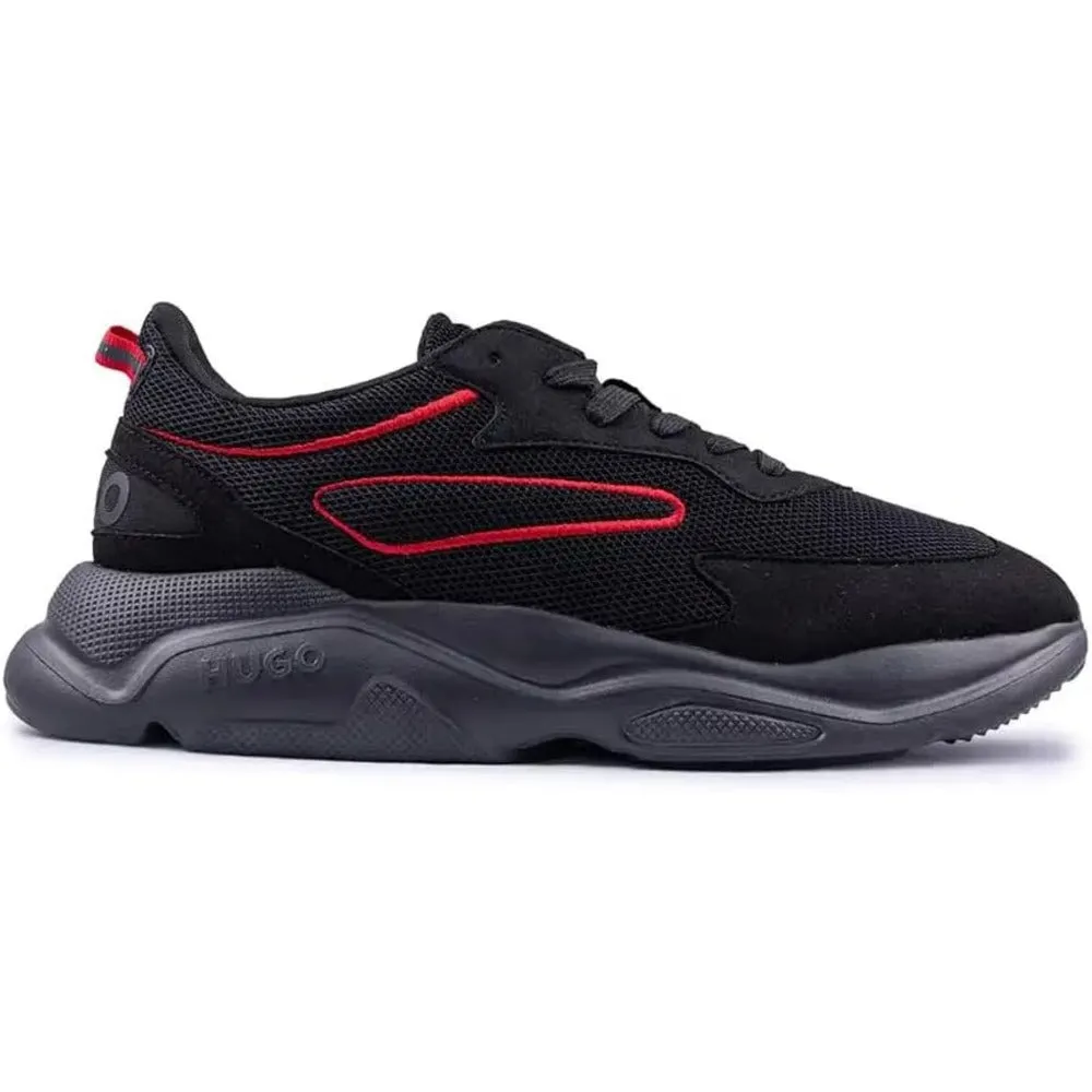 Hugo Men's Leon Running Sneaker, Black
