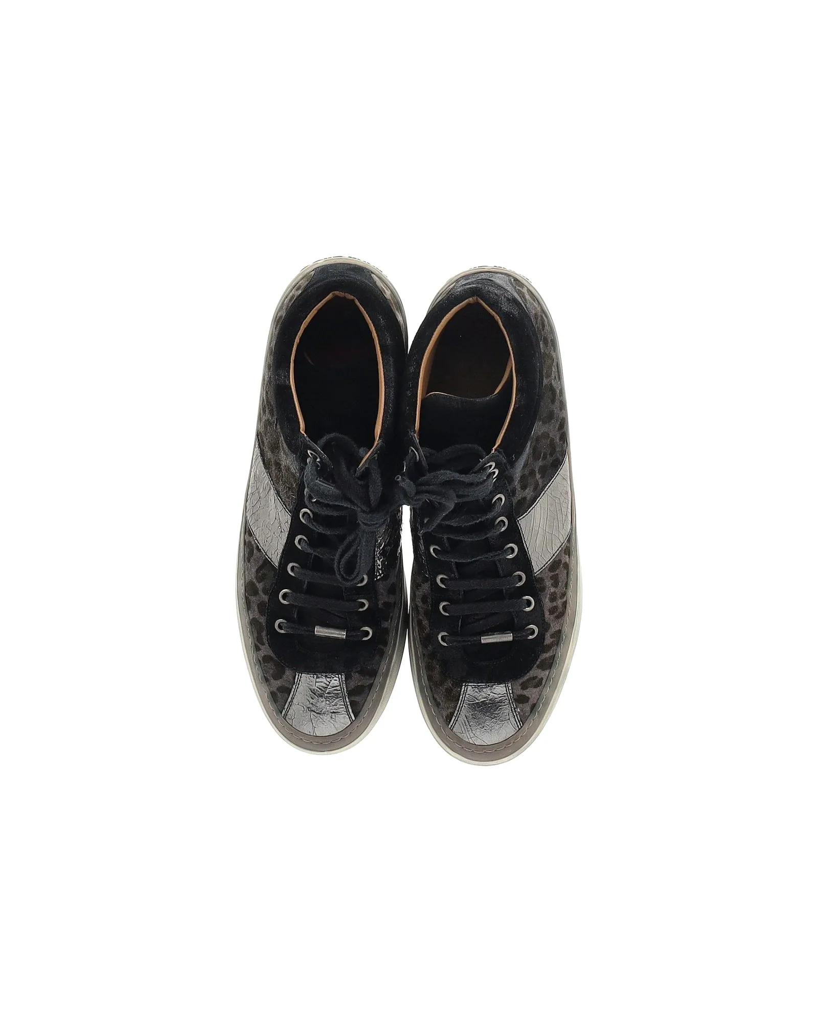 Jimmy Choo Belgravia High-Top Sneakers in Animal Print Suede