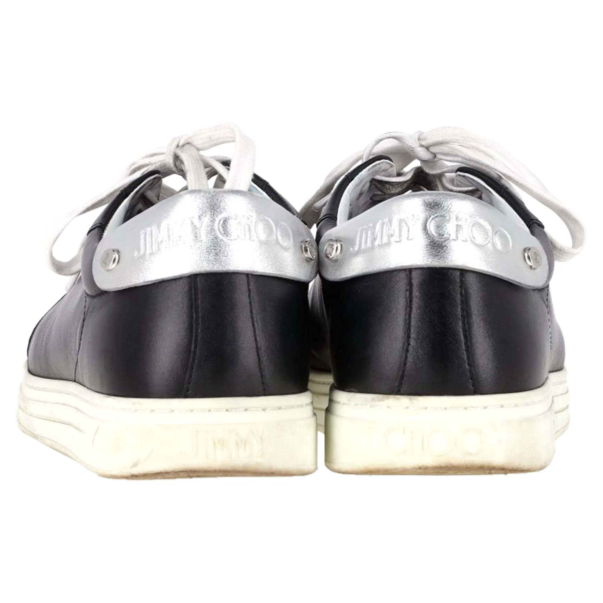 Jimmy Choo Rome Low Top Sneakers in Black Leather