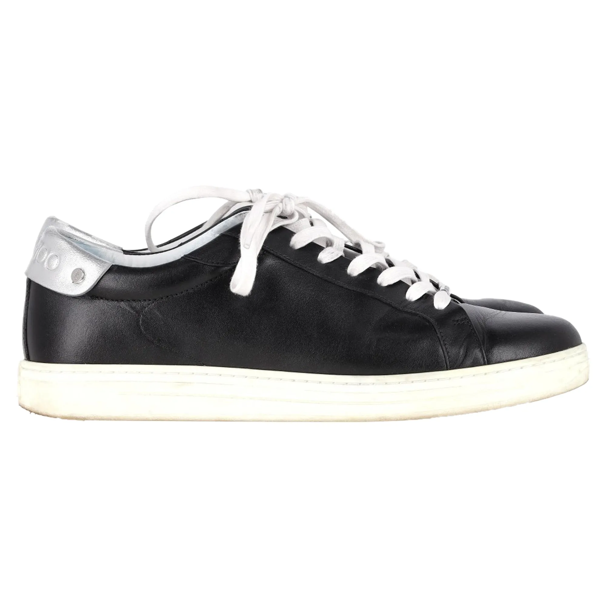 Jimmy Choo Rome Low Top Sneakers in Black Leather