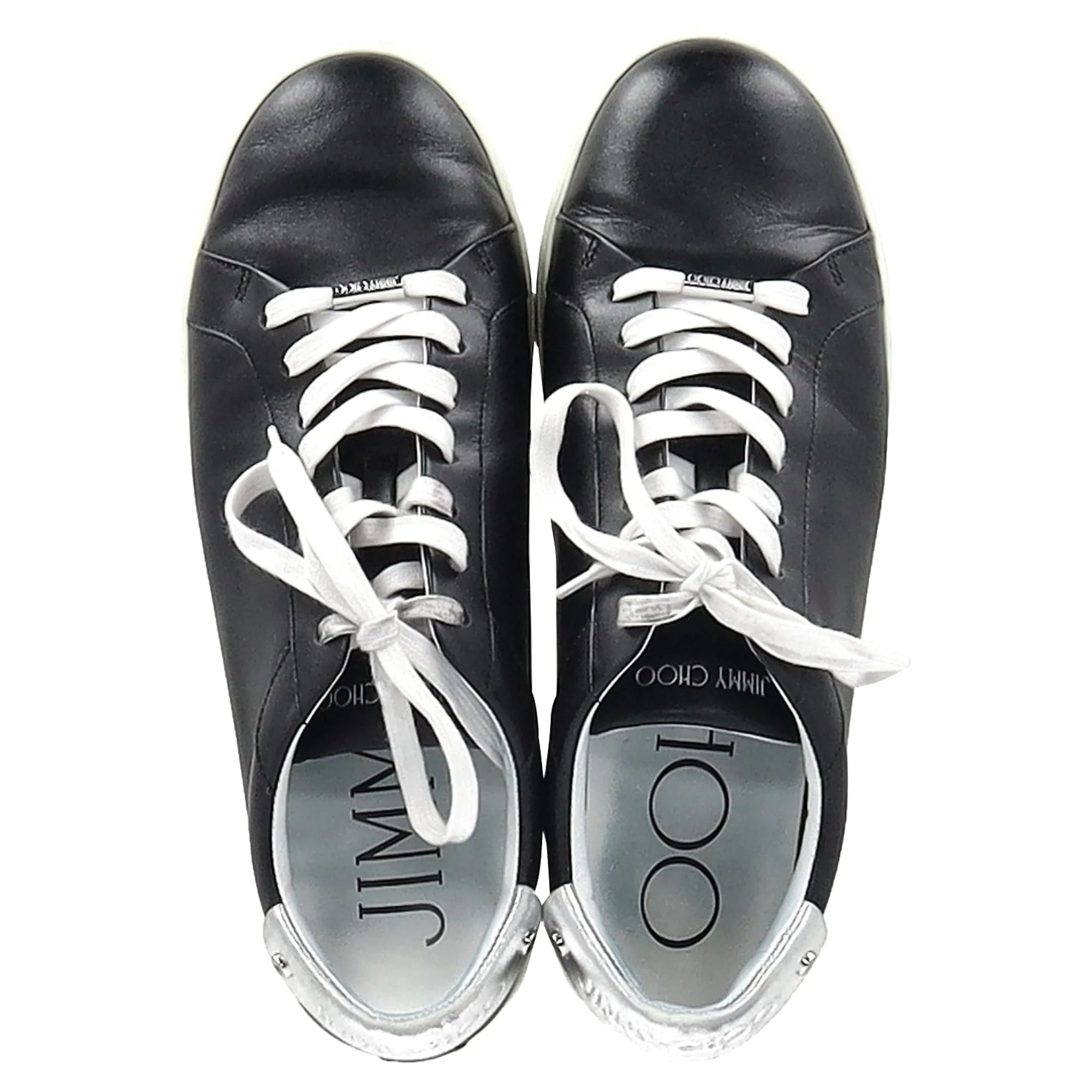 Jimmy Choo Rome Low Top Sneakers in Black Leather