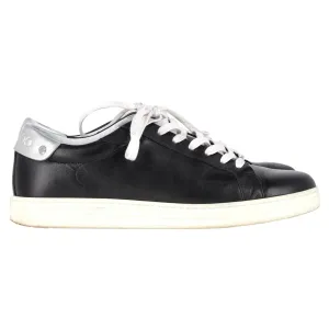 Jimmy Choo Rome Low Top Sneakers in Black Leather