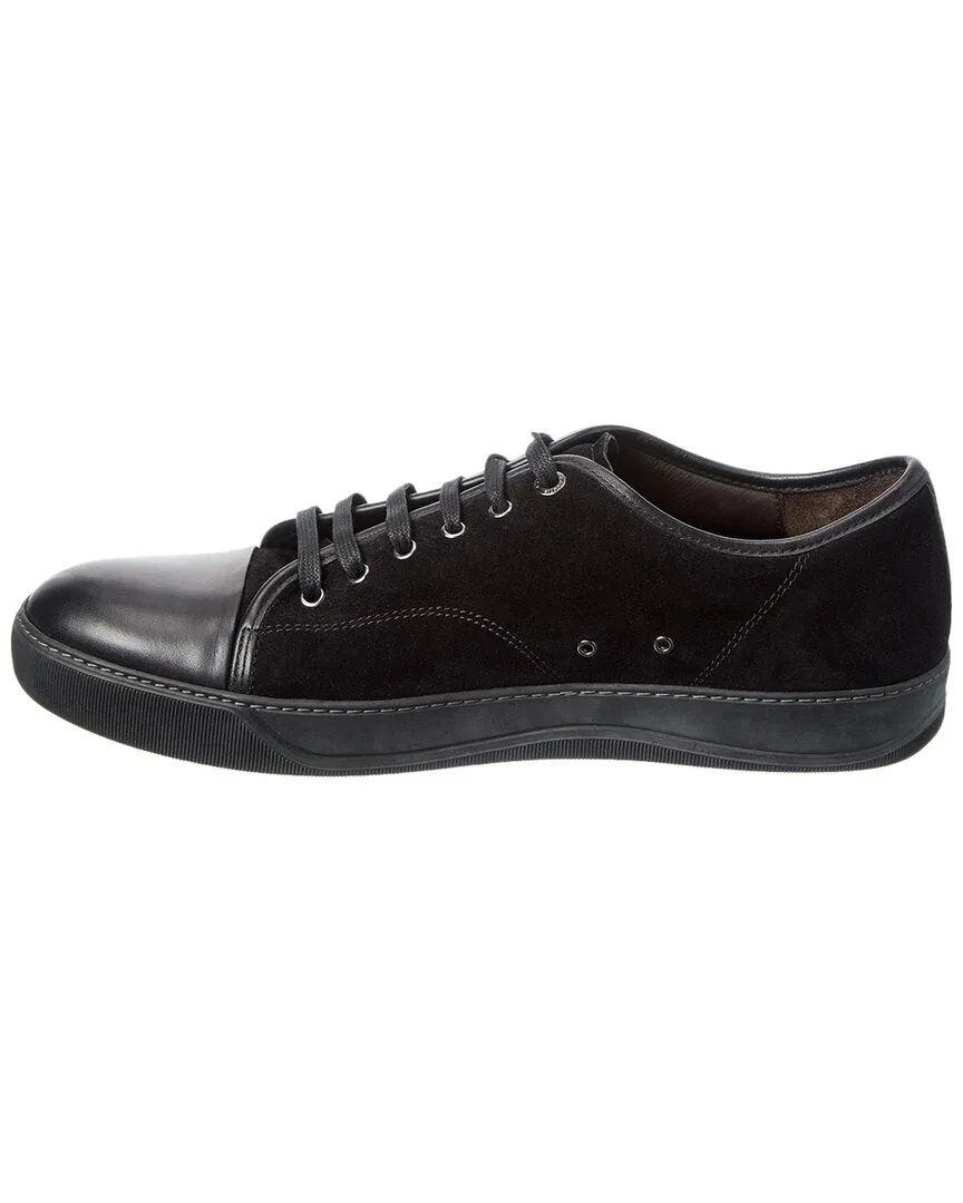 LANVIN Basket Basse Suede & Leather Sneaker