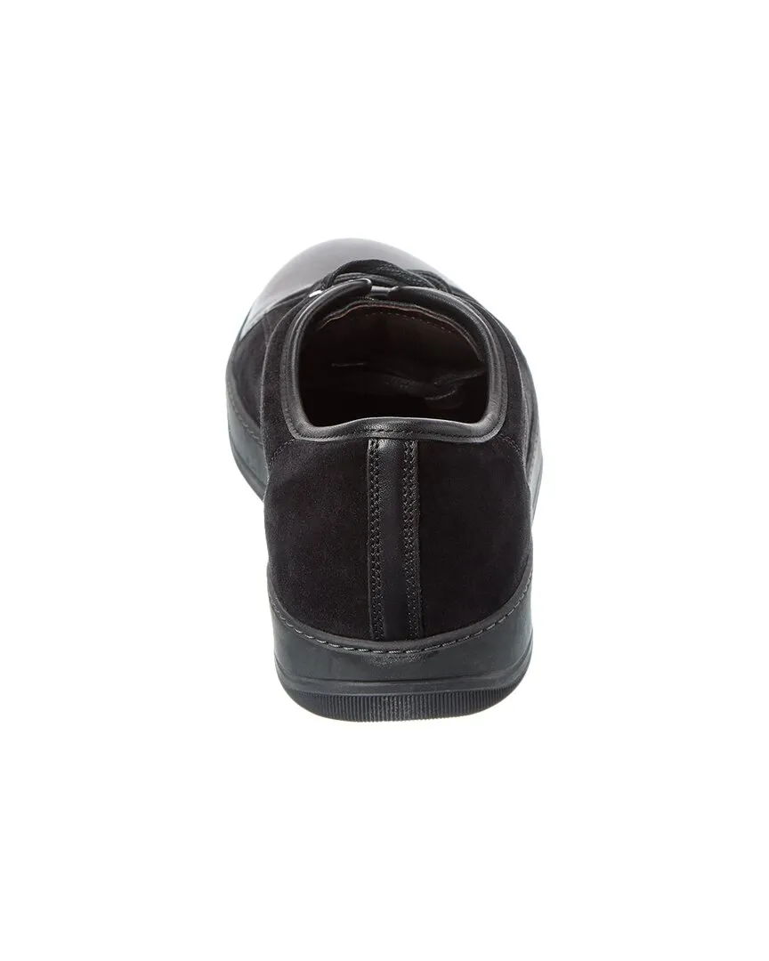 LANVIN Basket Basse Suede & Leather Sneaker